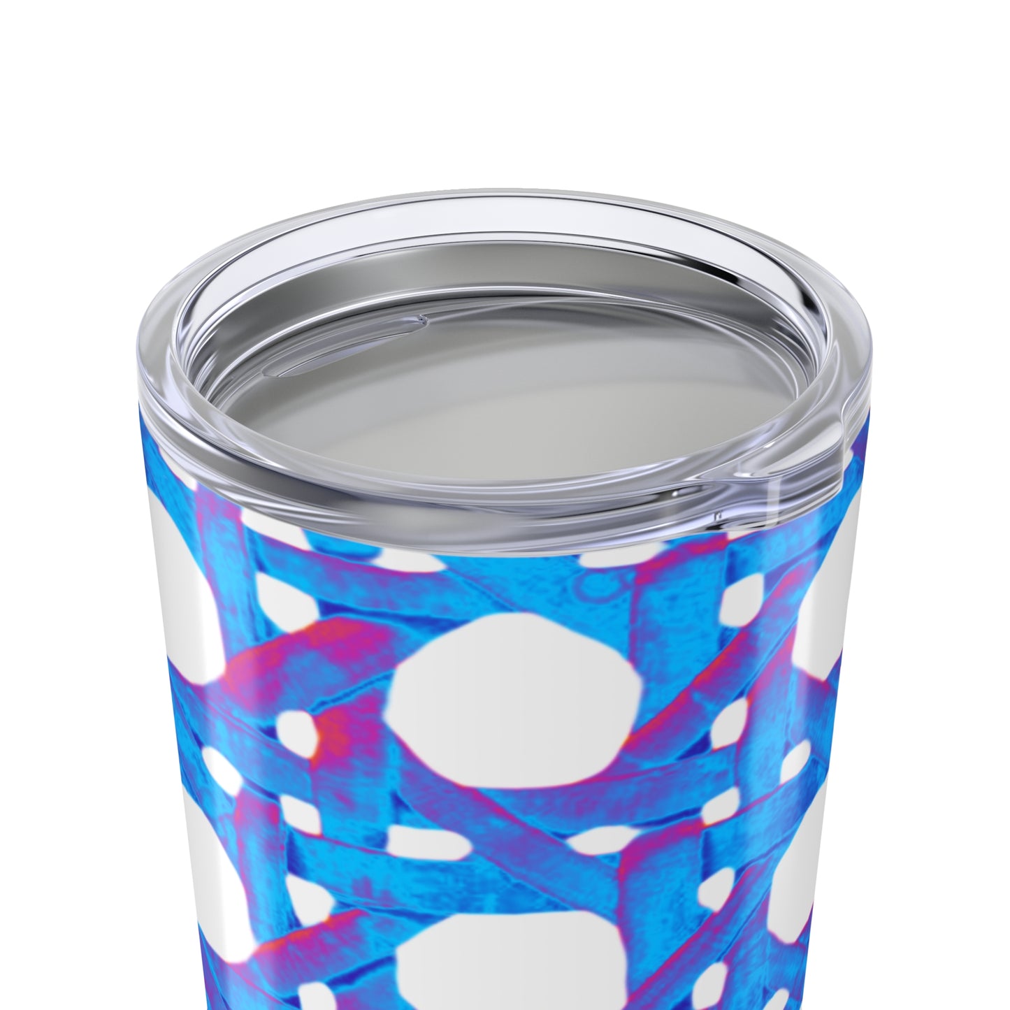 20oz Tropical Glossy Tumbler, Stainless Steel / Turquoise Wicker