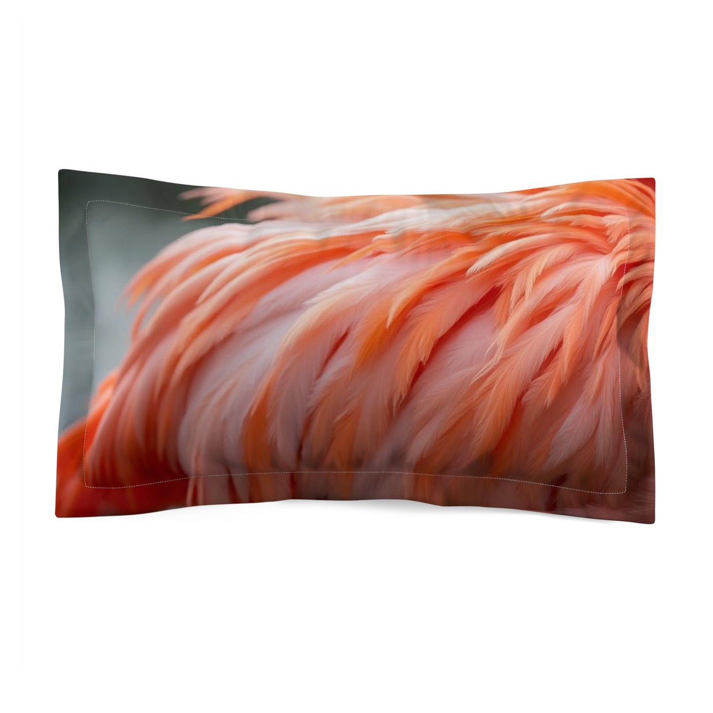 Microfiber Pillow Sham, 2 Sizes | Tropical Vibes for Relaxation / Flamingo Feathers