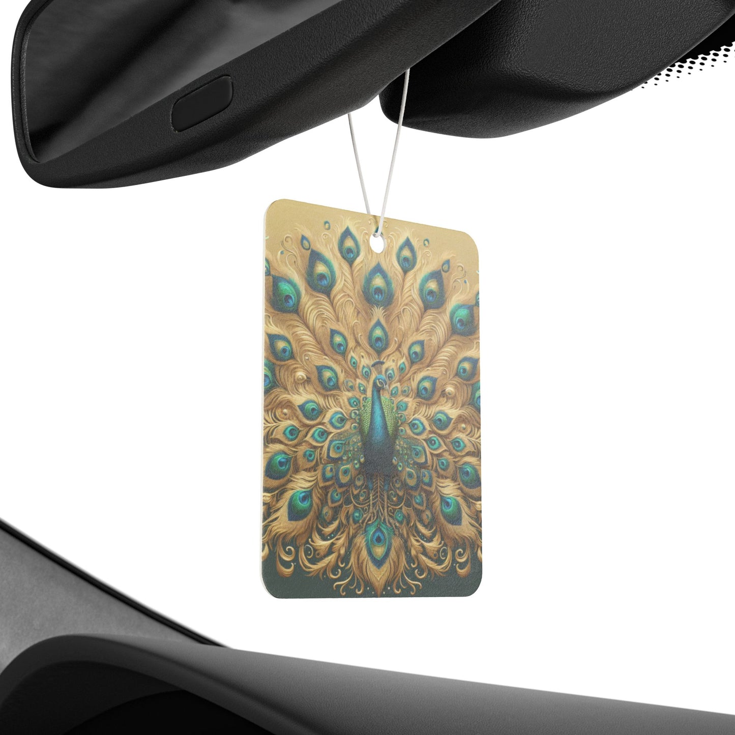 Car Air Freshener - Gold Peacock
