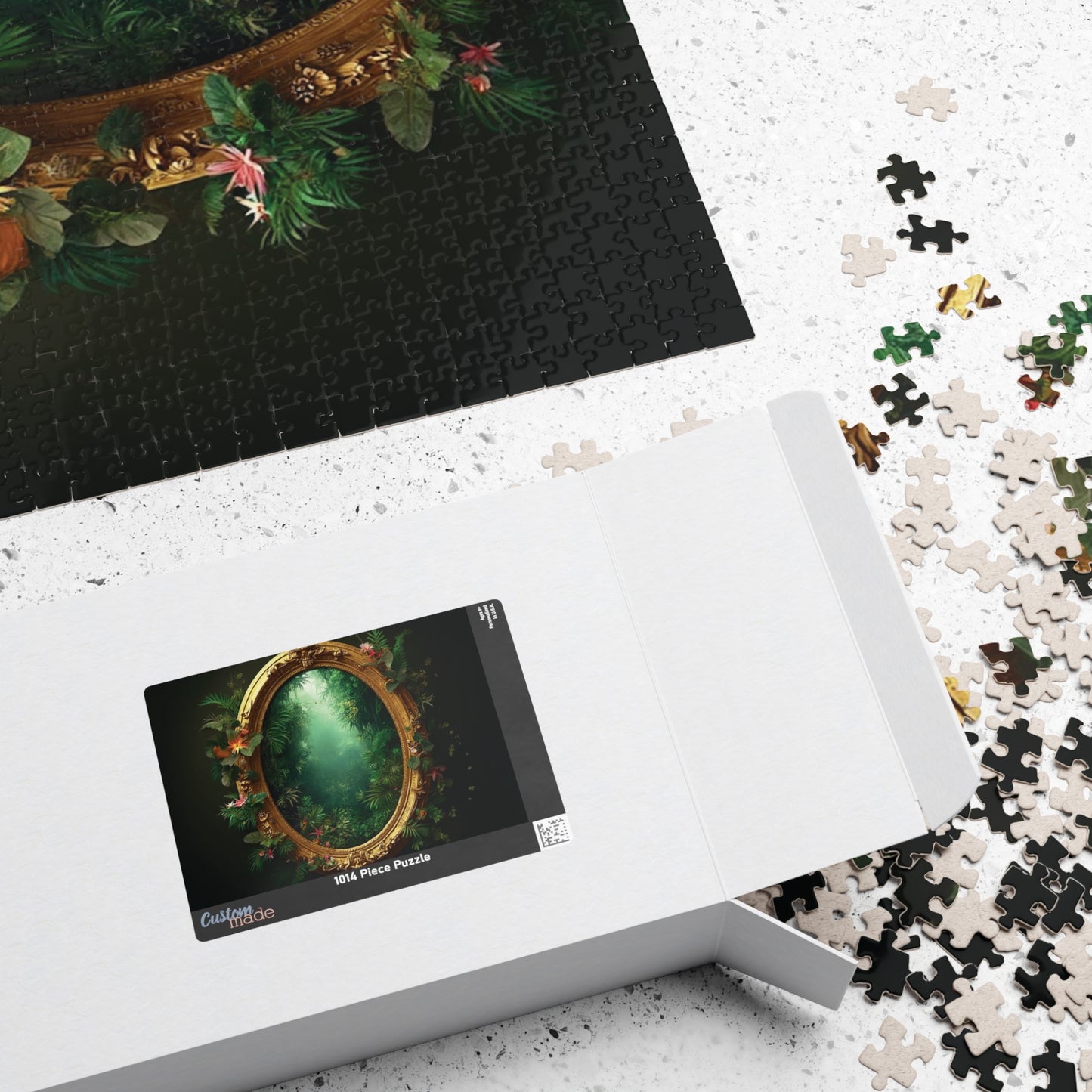 Golden Portal to Paradise Tropical Puzzle, 4 Sizes - Relaxing Jigsaw for Island Vibes