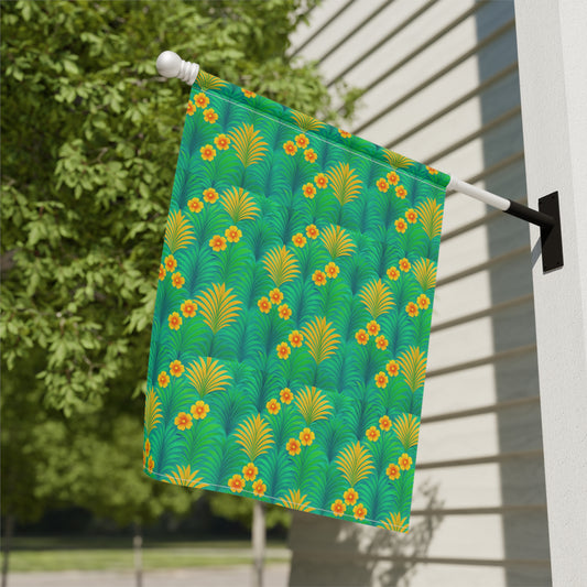 Tropical Garden Flag - Perfect for Outdoor Decor / Sunrise Palms, Green