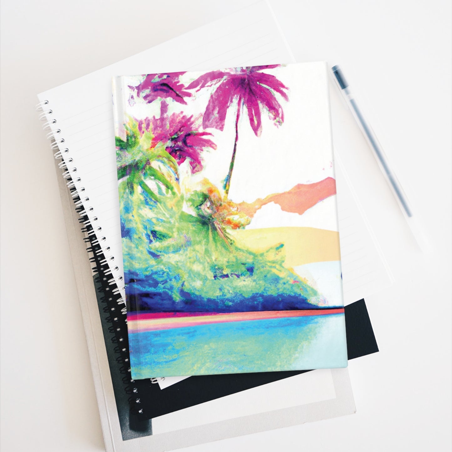 Watercolor Beach, 5" x 7" Journal, Tropical