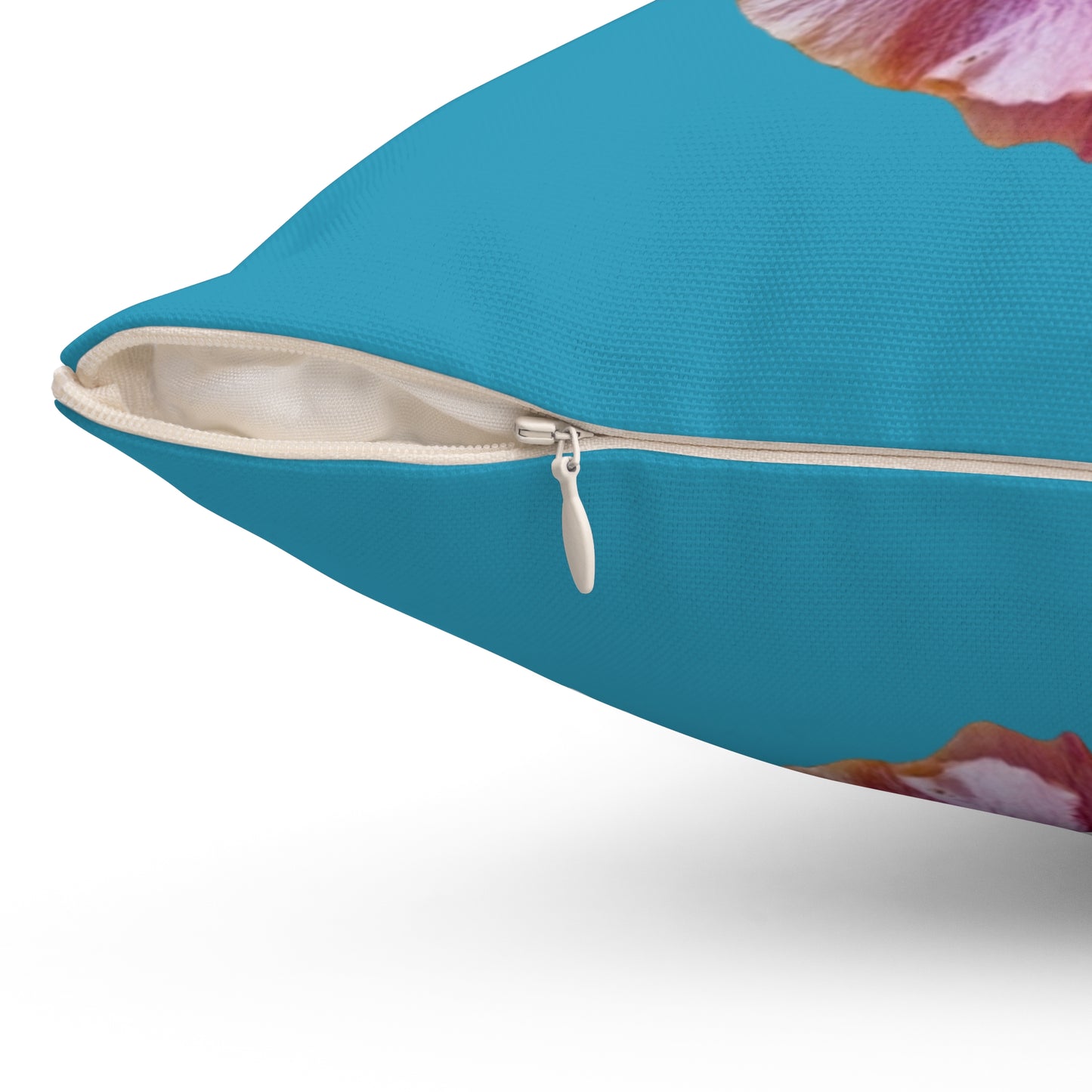 Decorative Pillow - Accent Cushion, 4 Sizes / Photo Purple Hibiscus, Turquoise