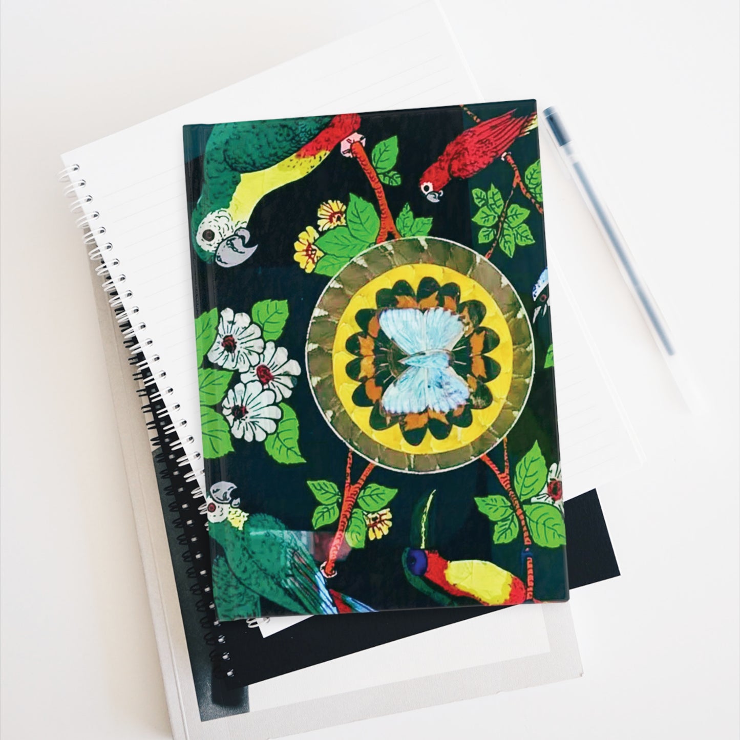 Parrots & Butterfly/Real Wings Journal - 5" x 7"