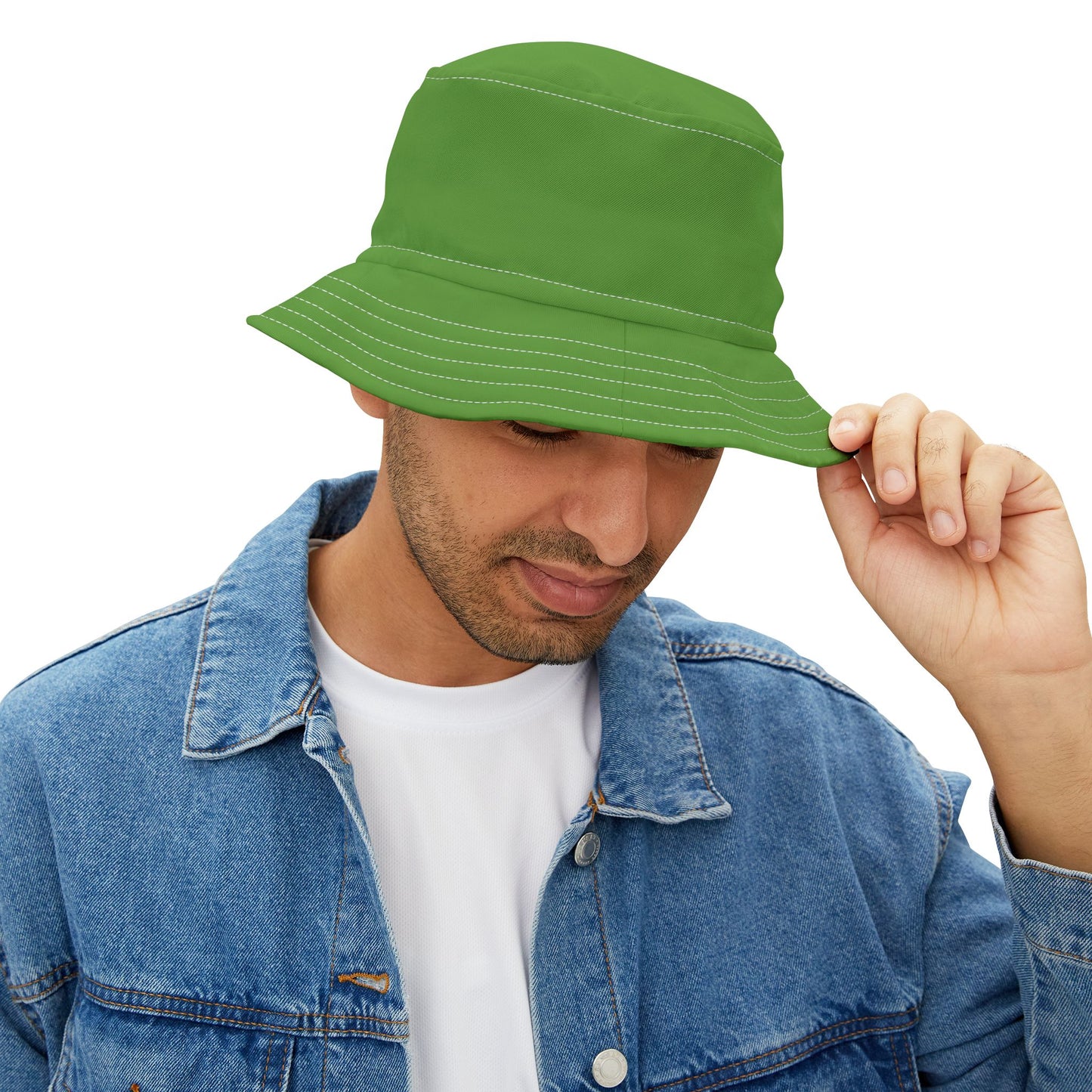 Tropical Polyester Bucket Hat, 2 Sizes - Green/Young Palms