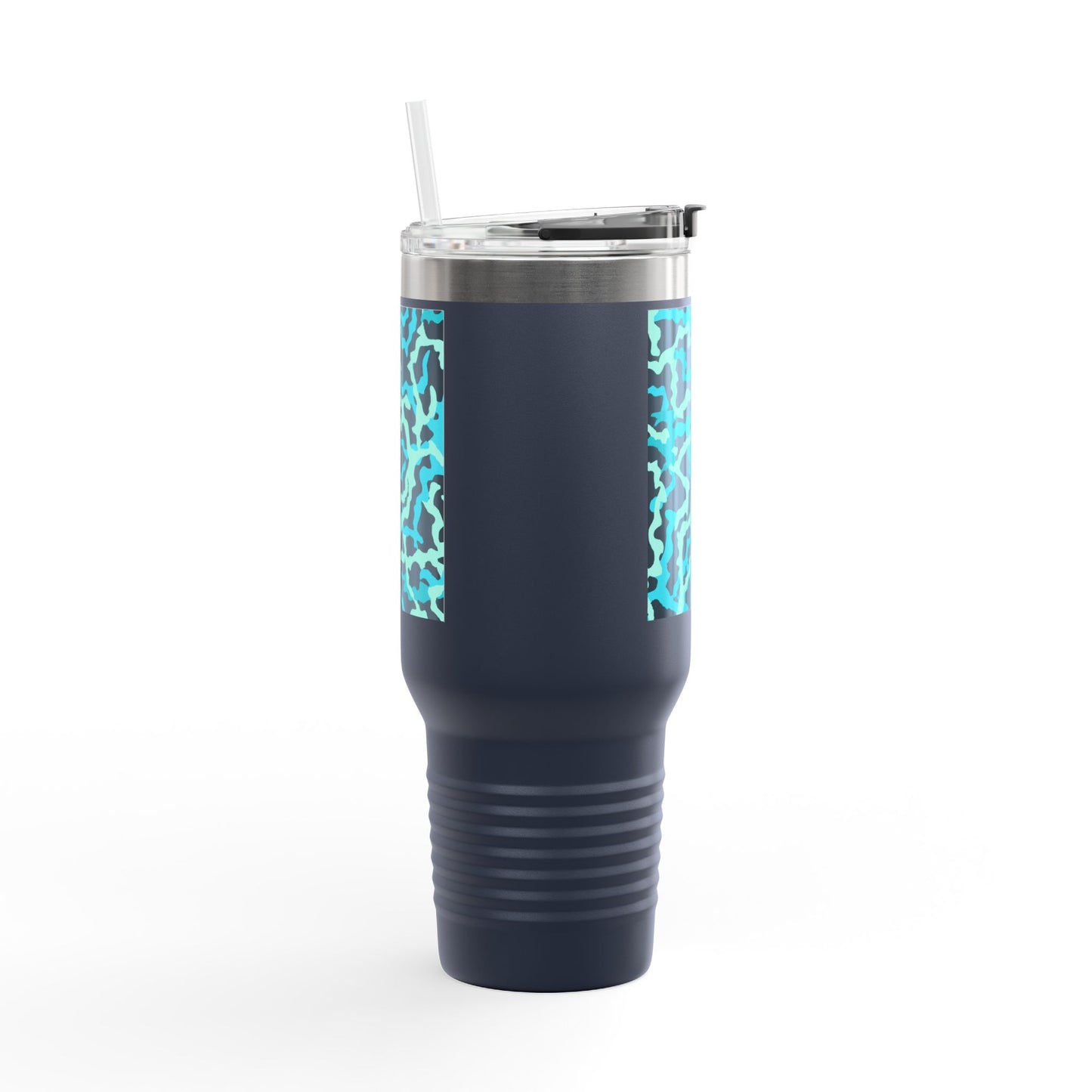 Insulated Travel Mug, 40oz / Coral Reef Threads, Turquoise - Perfect for Outdoor Adventures
