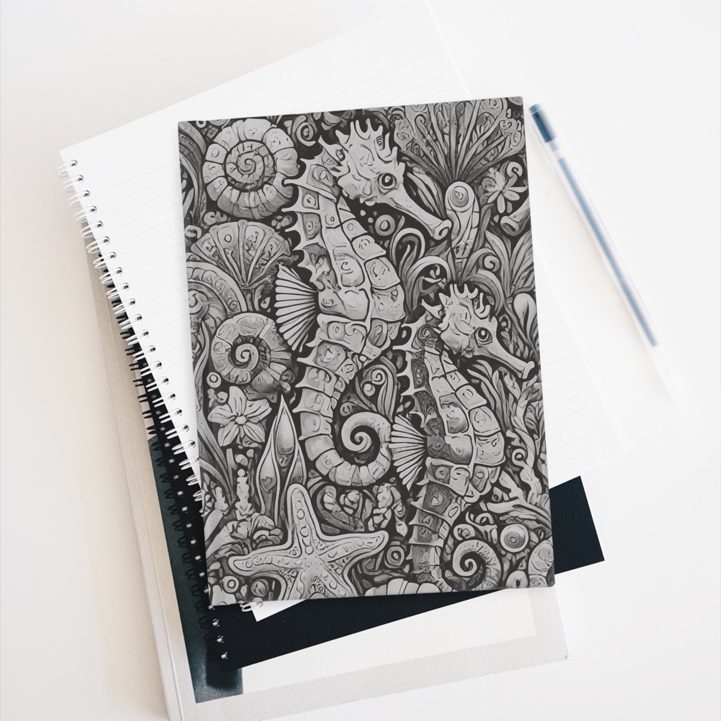 Seahorses/Noir Pop Journal - 5" x 7"
