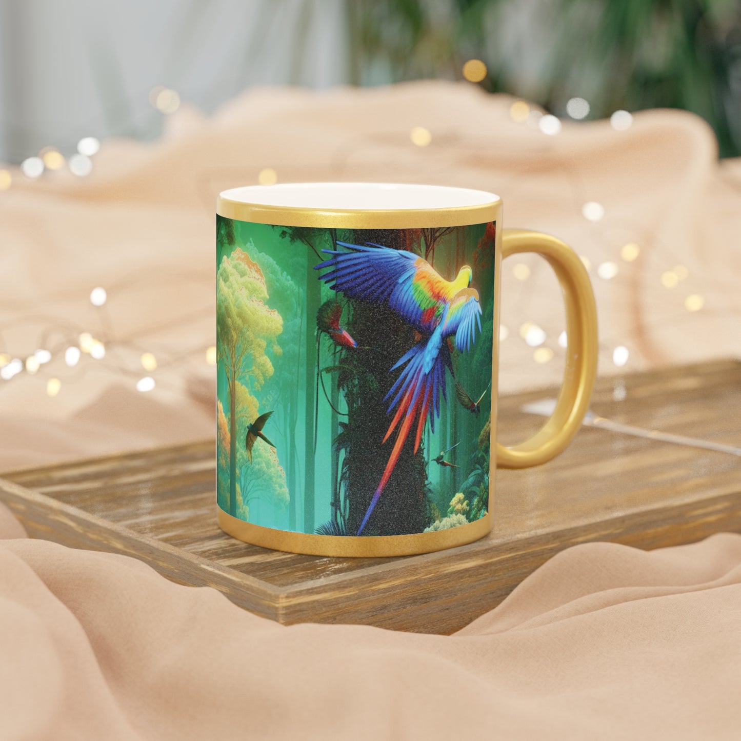 Tropical Metallic Mug, Gold or Silver - Flight School