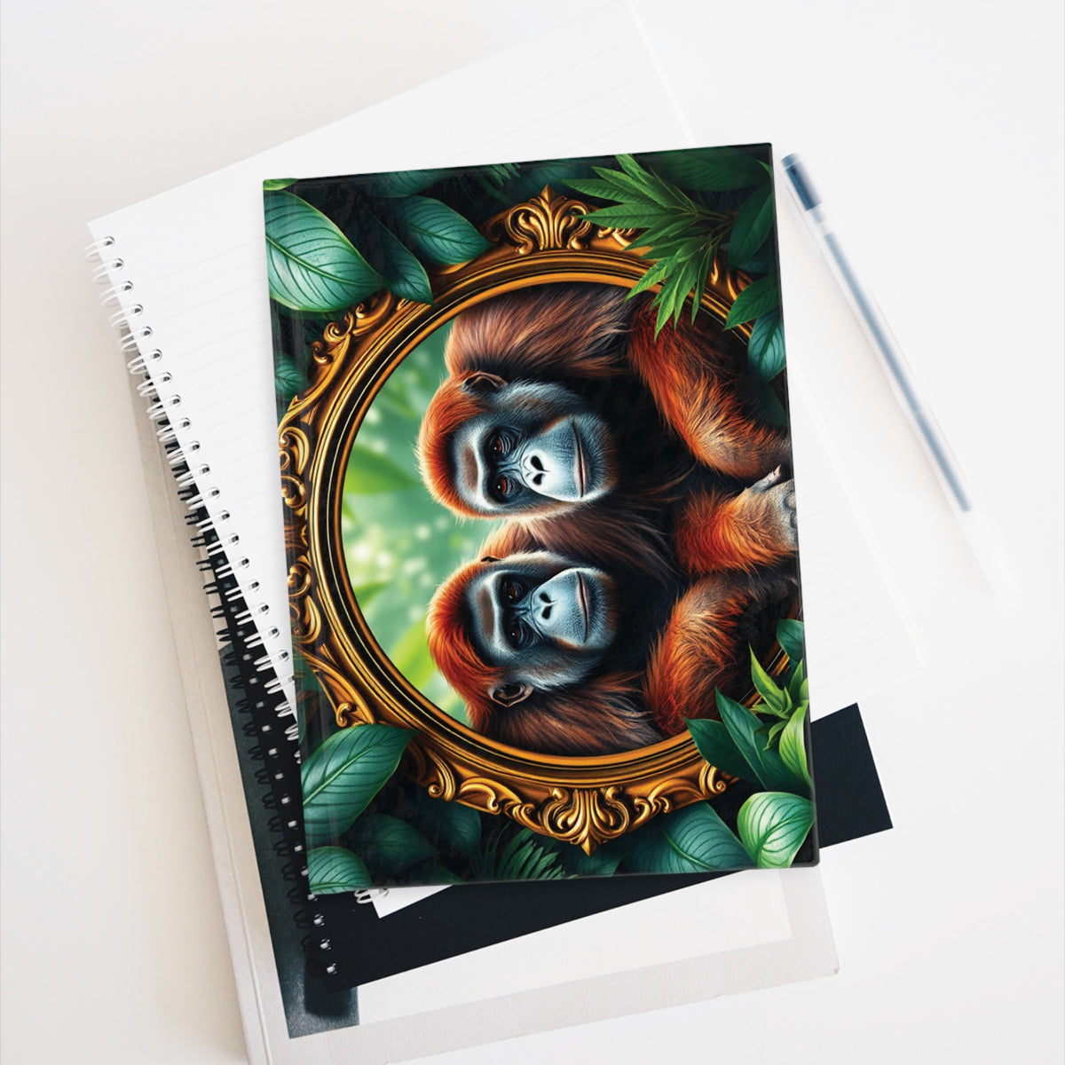 Framed Orangutan Apes Journal - 5" x 7"