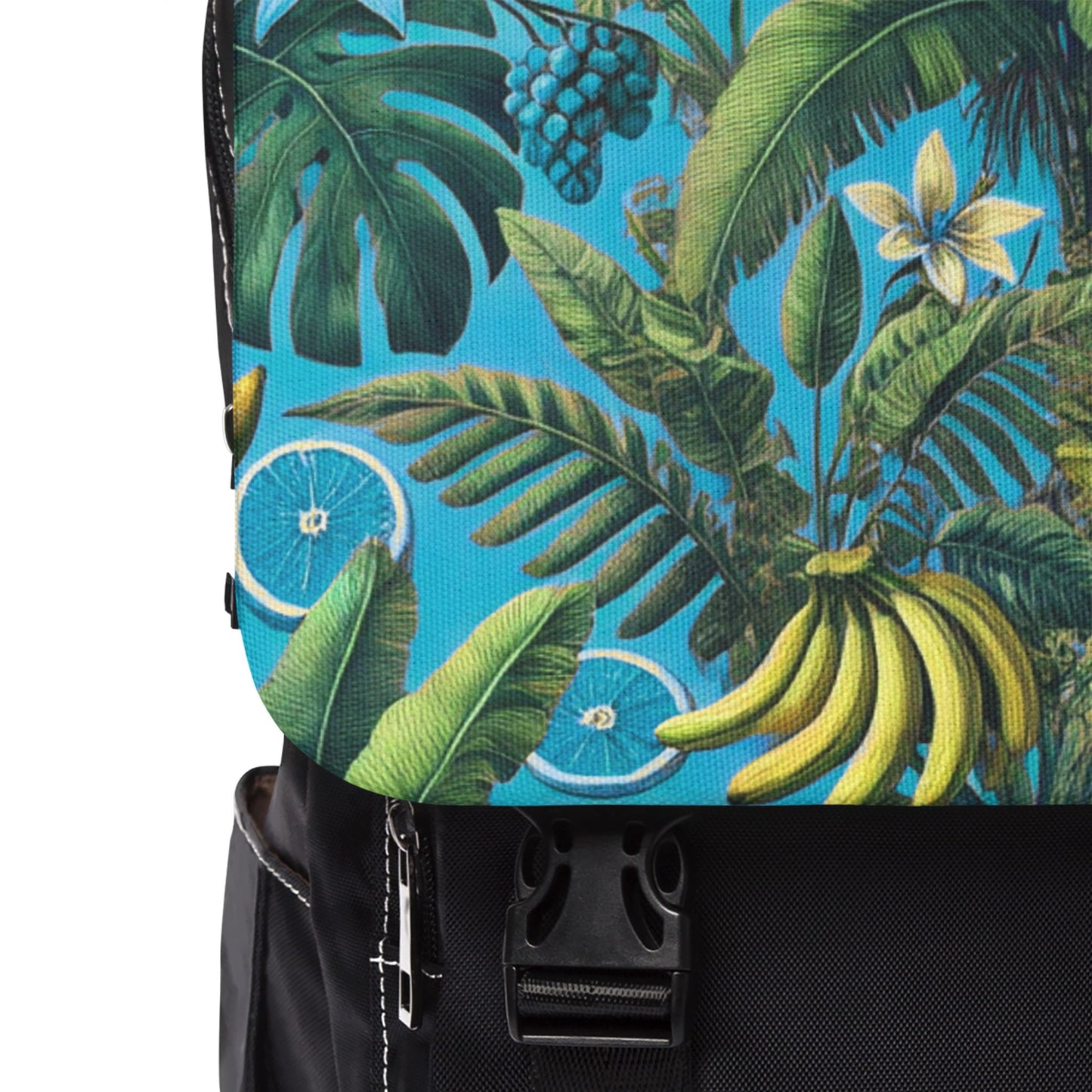 More Tropical Fruit/Aqua Blue Casual Backpack - Perfect for Everyday Adventures