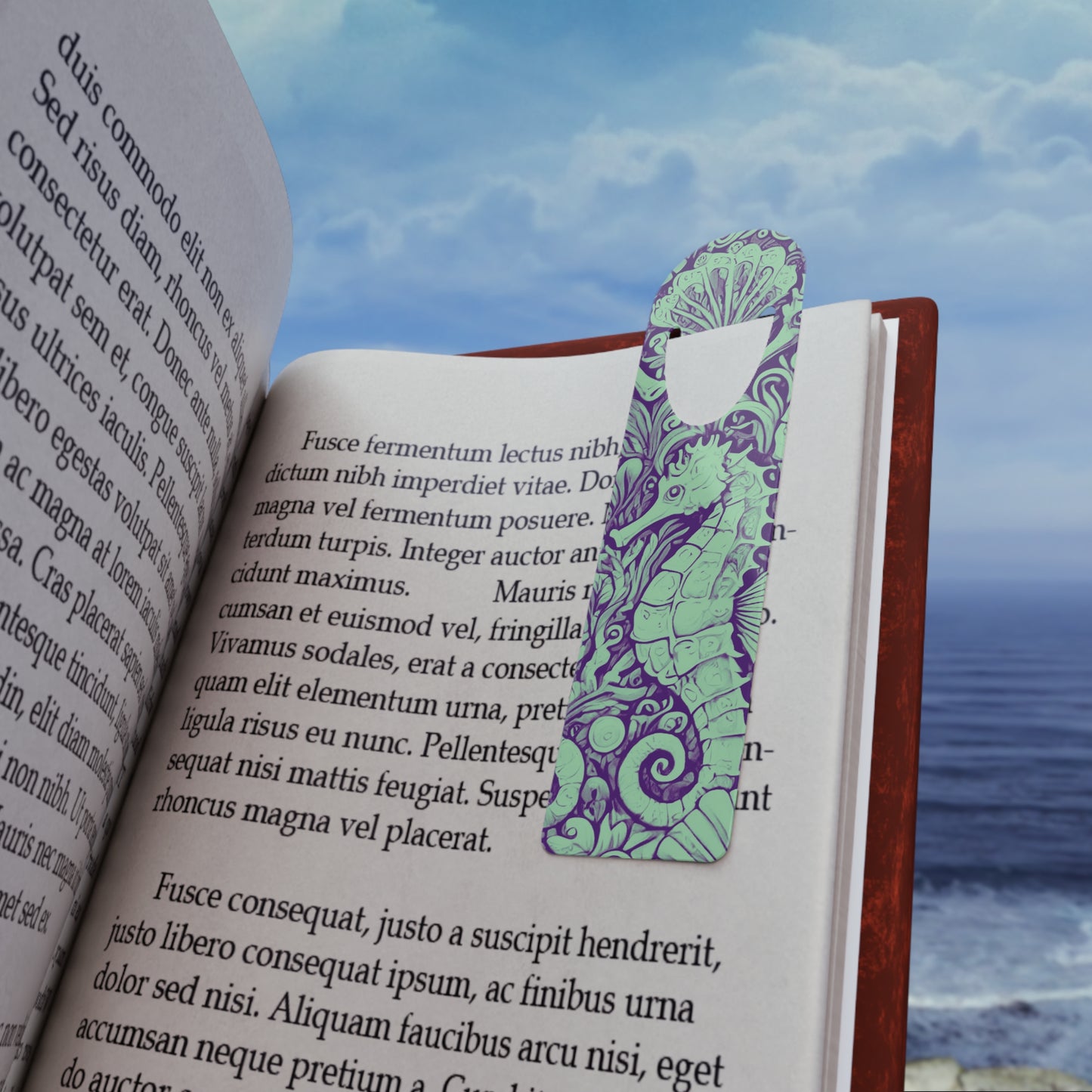 Bookmark - Aluminum, Sally the Seahorse / Minty