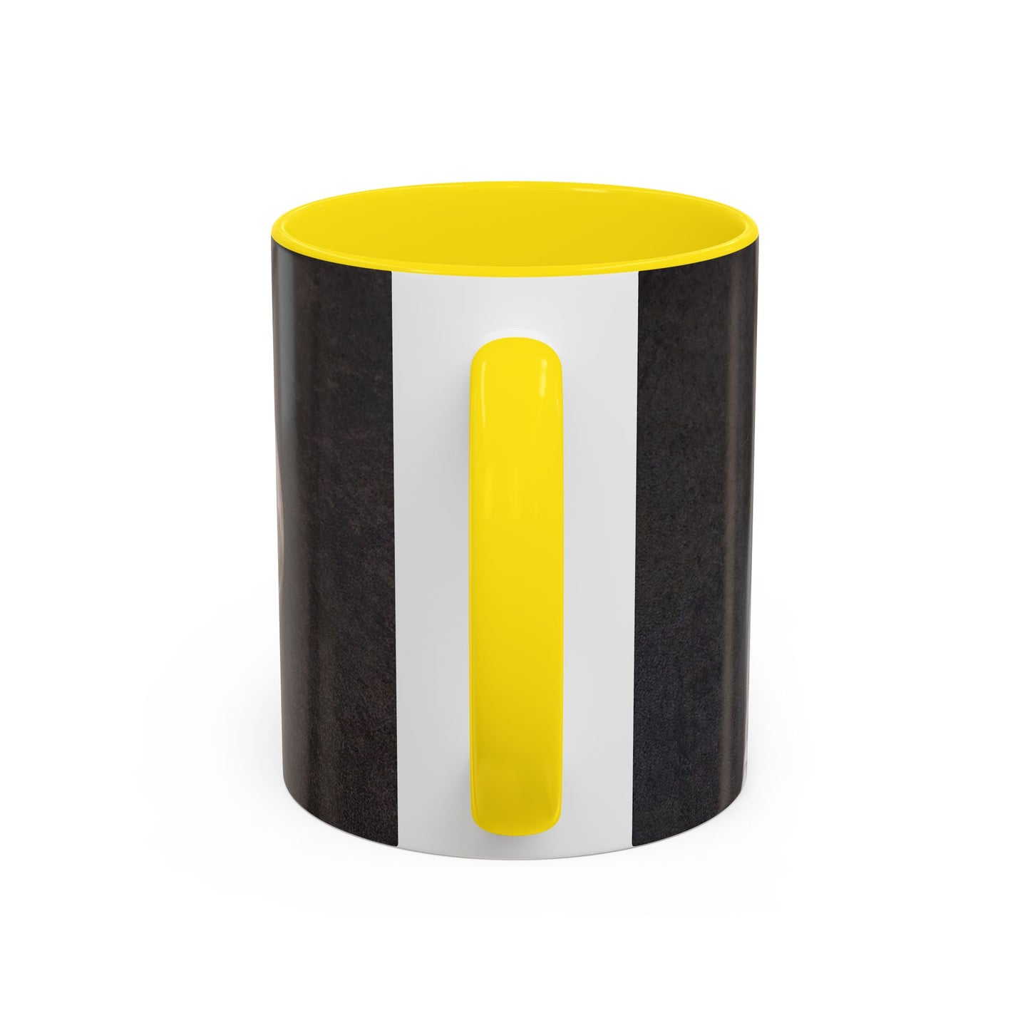 Accent Color Coffee Mug (11, 15oz), 8 Colors - White Nautilus Trio/Black, Large