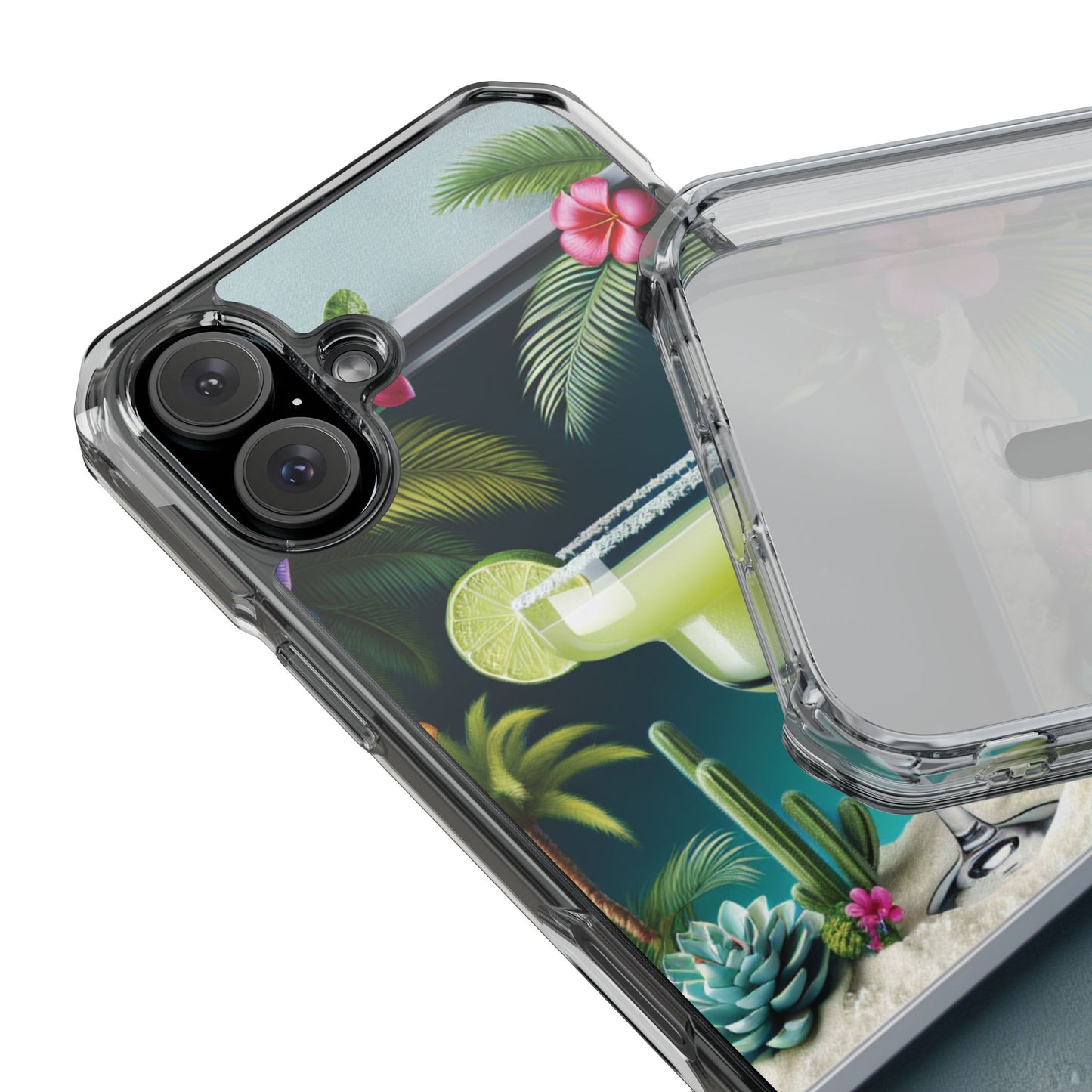 Tropical Margarita Magnetic Clear Phone Case, Many Models