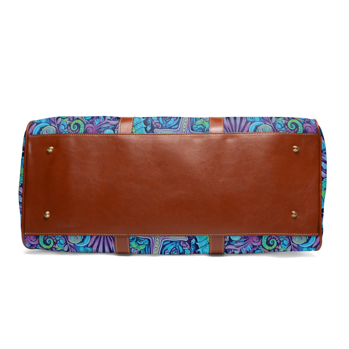 Tropical Waterproof Travel Bag - Perfect for Beach Getaways / Seahorses, Turquoise Pop