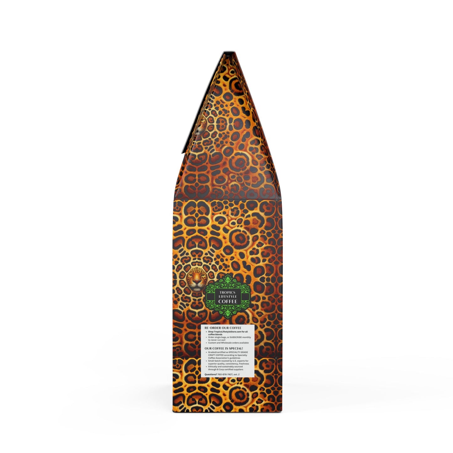 Black Coral Blend™ (Dark French Roast) Specialty Grade Craft Coffee / Rainforest Jaguar Spots