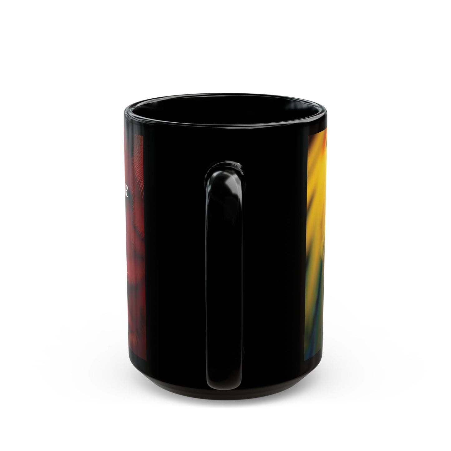 Black Coffee Mug - Macaw Feathers: First I Drink the Coffee....