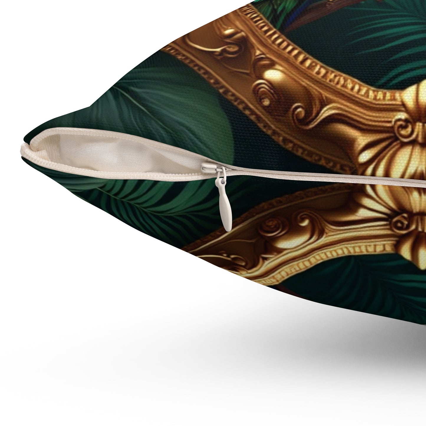 Decorative Pillow - Accent Cushion, 4 Sizes /Framed Two Peaccoks