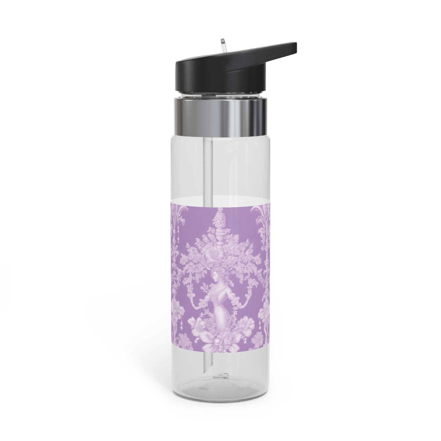 Tropical 20oz Tritan Sport Water Bottle - Leakproof, Lightweight, BPA-Free / Pearl Lady Toile, Purple
