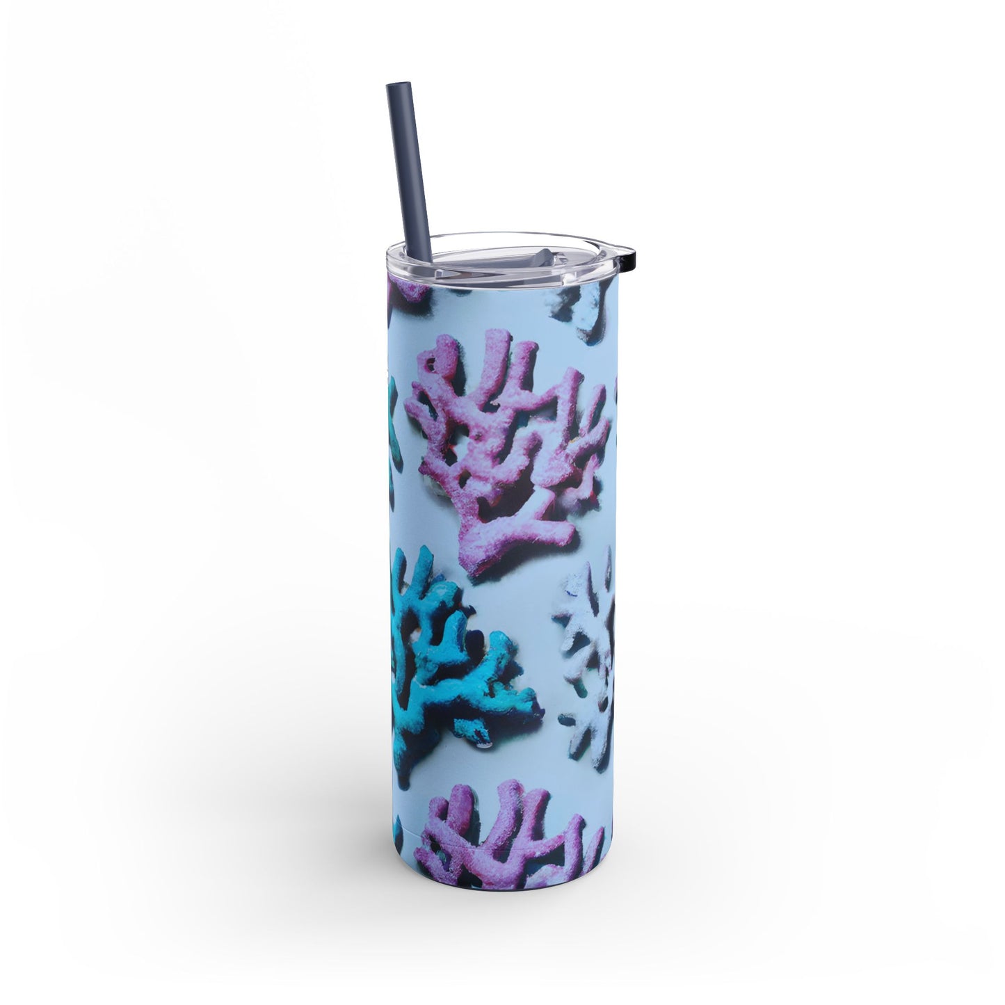 20oz Matte Tumbler, 7 Colors - Stylish Travel Cup - Corals Blues