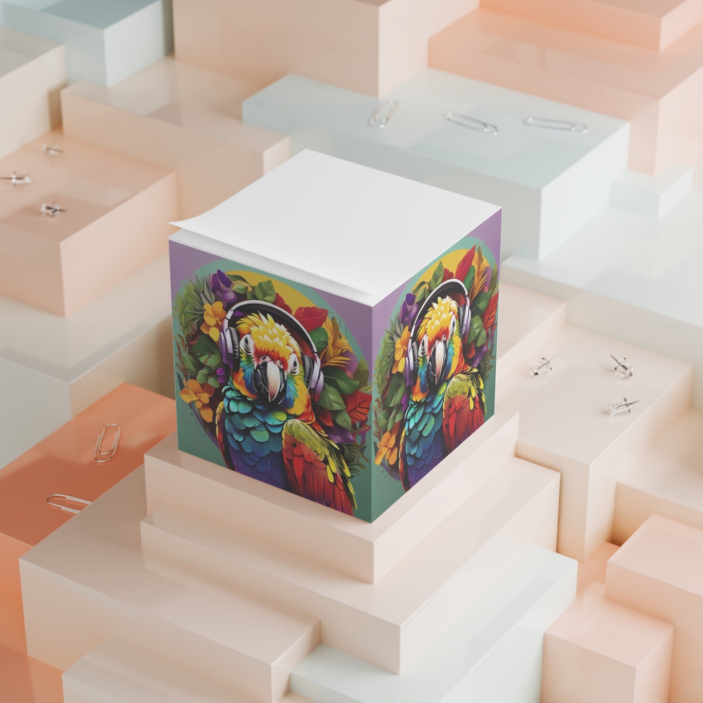 Note Cube - Rockin' Out Parrot