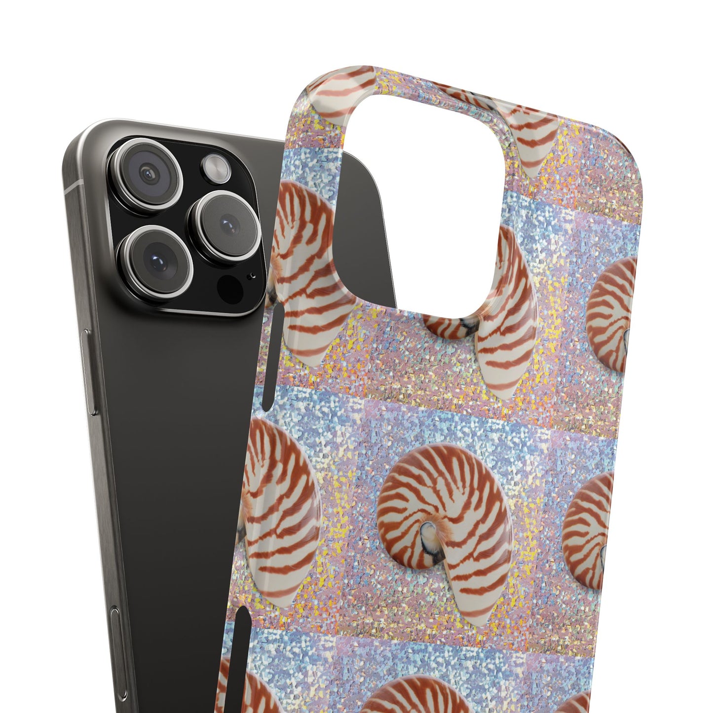 Slim Phone Cases - Disco Tiger Stripe Nautilus