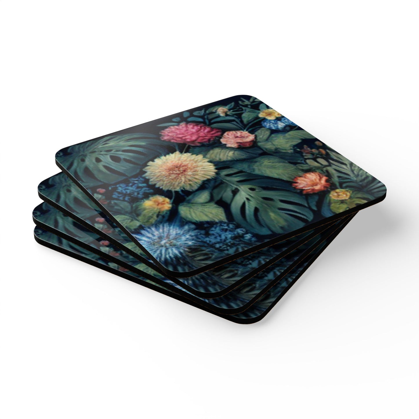 Four-piece Coaster Set - Rainforest Beauties