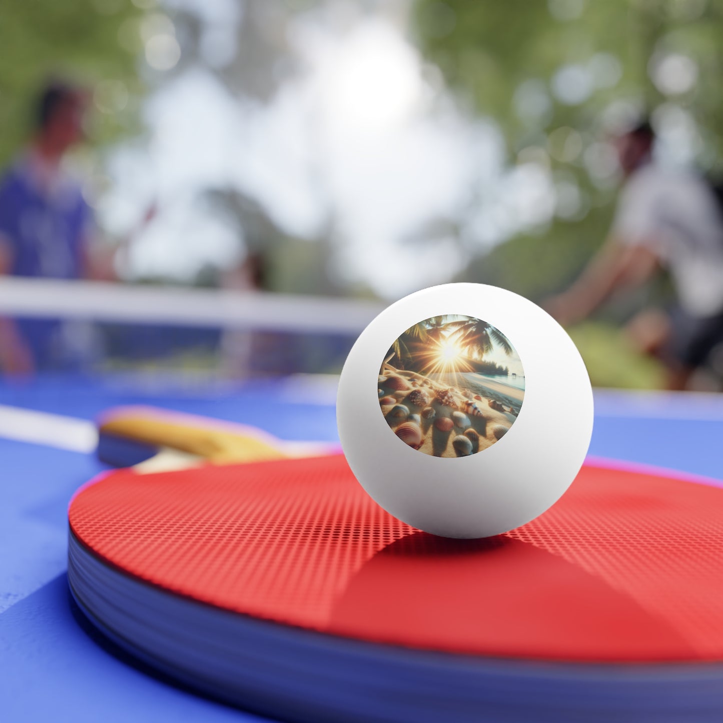 Tropical Paradise Ping Pong Balls - 6 Pack with Shell Beach