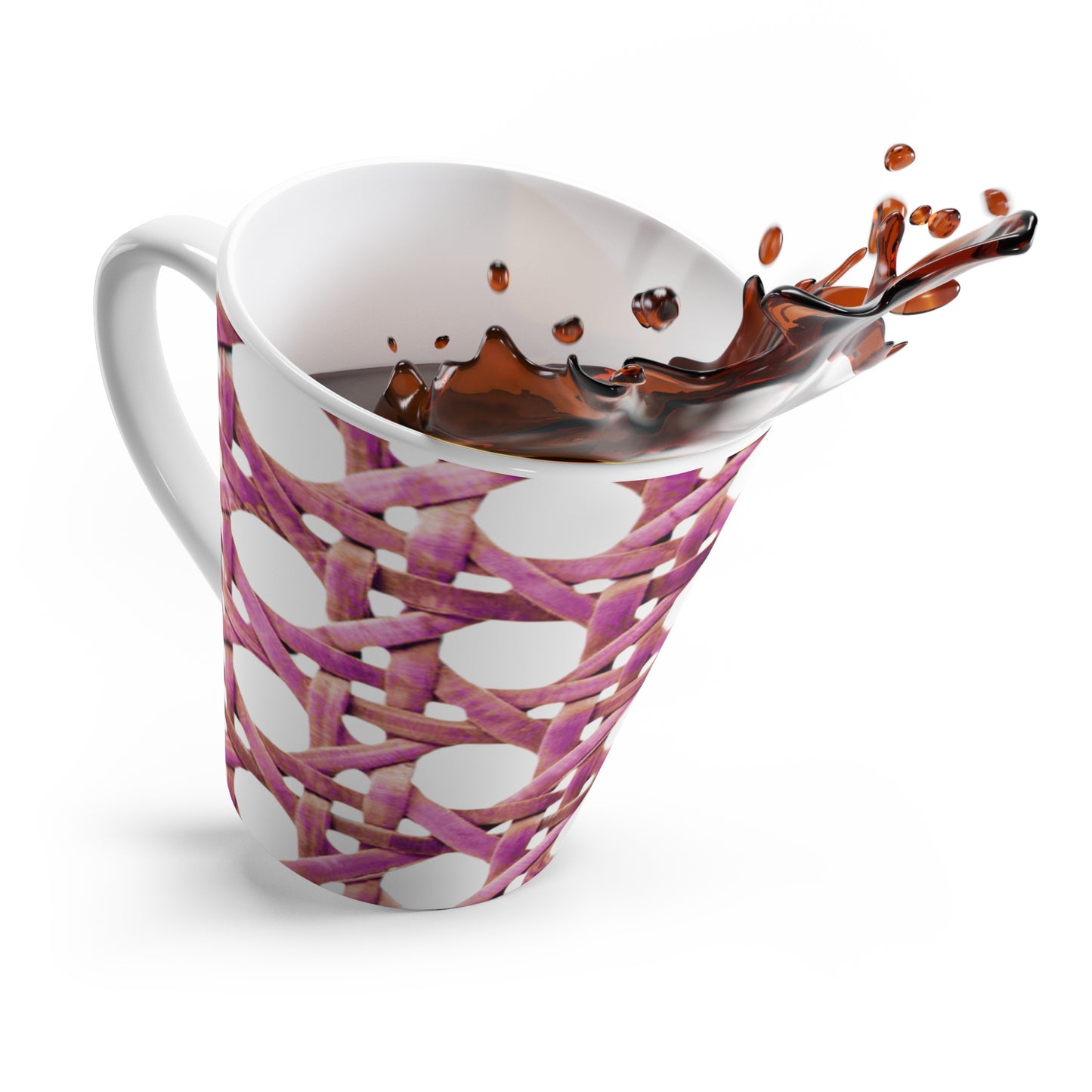 Latte White Mug - Hibiscus Beach Chair Wicker