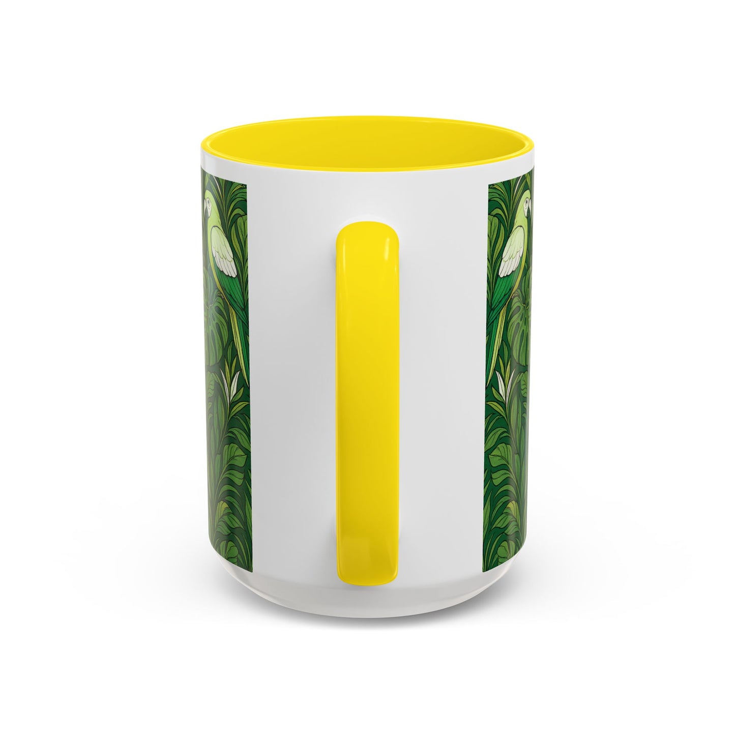 Accent Coffee Mug (11, 15oz), 8 Colors - Parrot Family, Lime