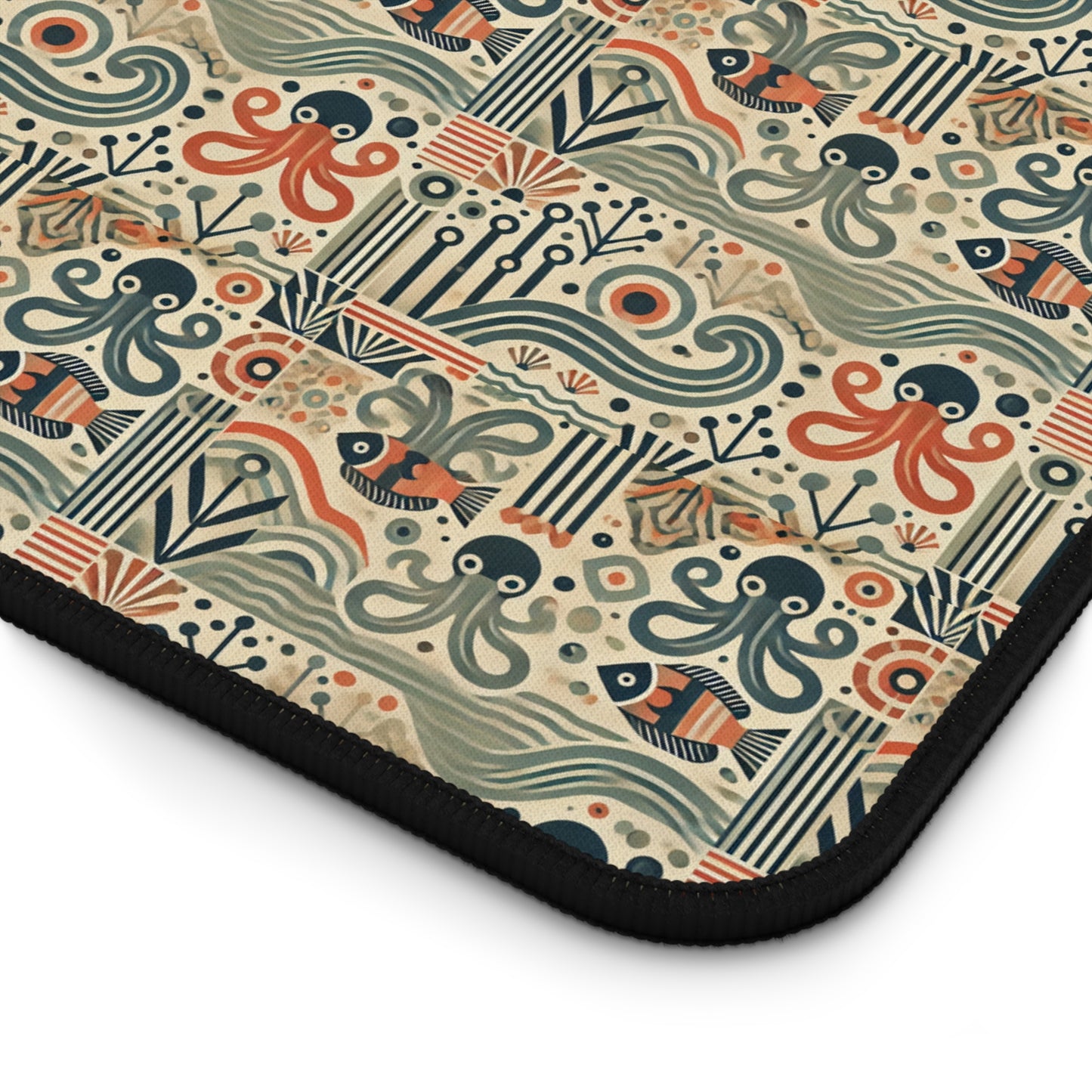 Tropical Mouse Pad/Desk Mat, 3 Sizes - Perfect for Home Office / Mid-Century Octopus
