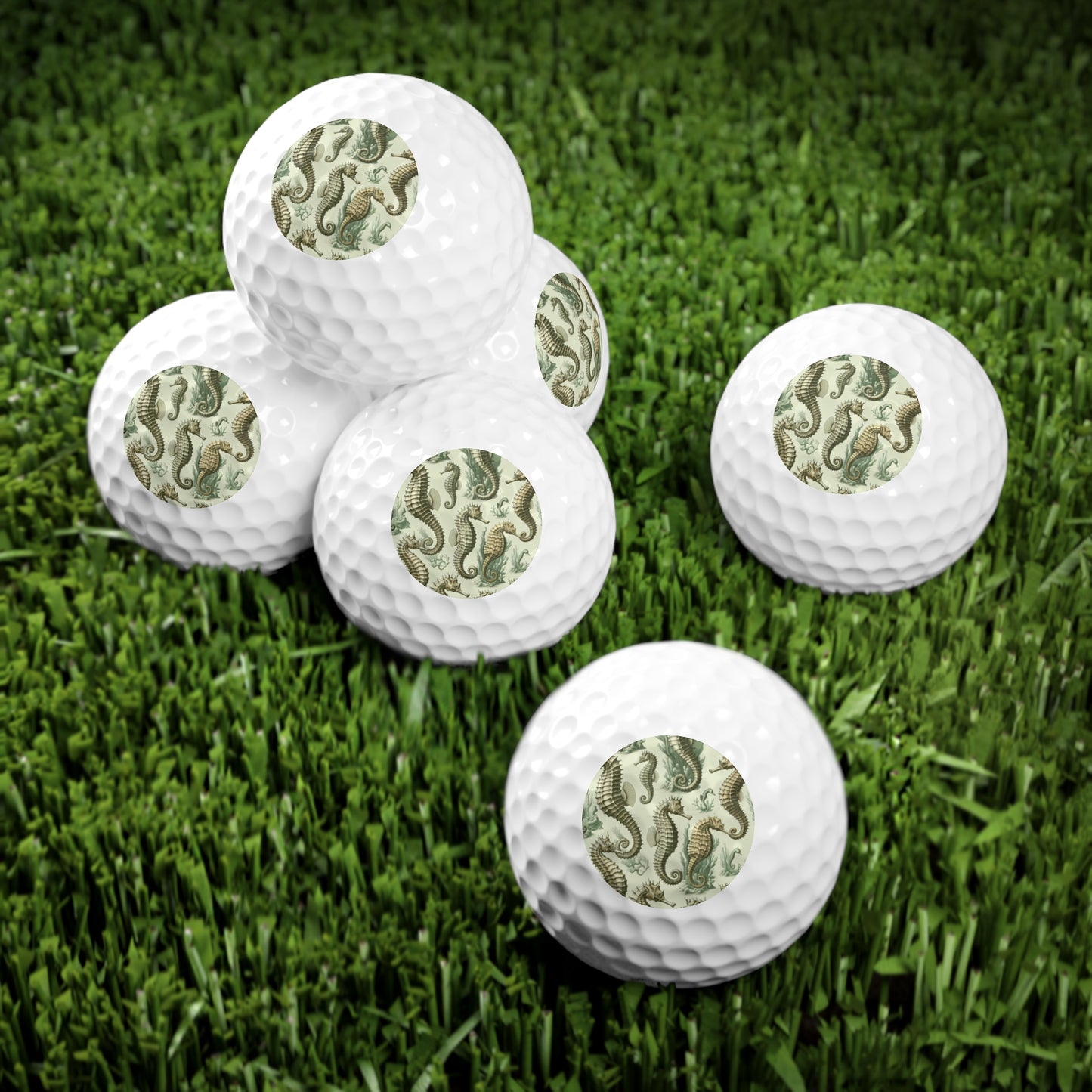 Coastal-Themed Golf Balls, 6pcs - Perfect Gift for Golf Enthusiasts / Classic Seashore Toile