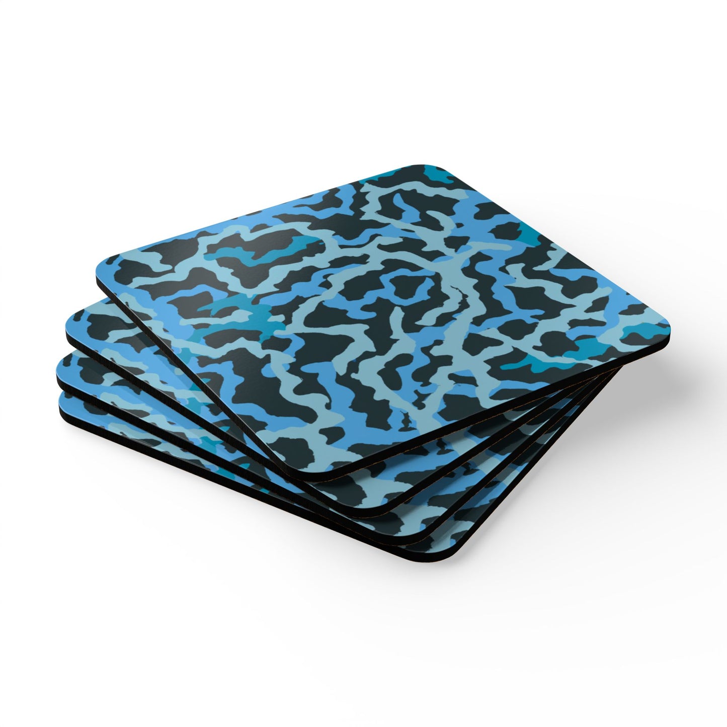 Coaster Set - Coral Threads/Blue