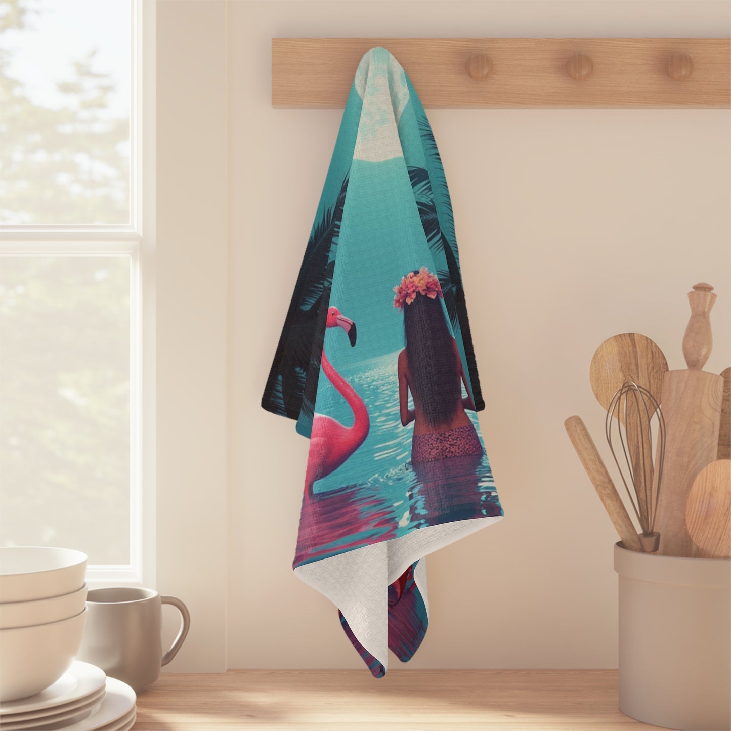 Microfiber Coffee/Tea Towel — Moonlit Mermaid