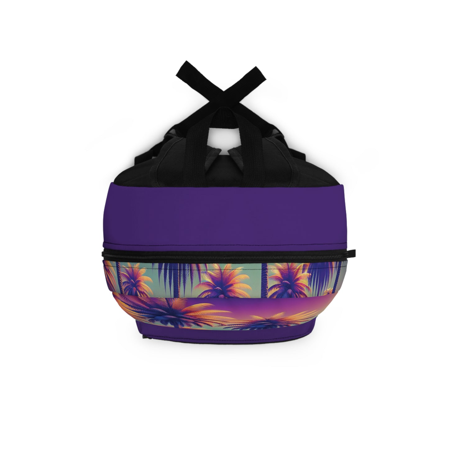 Tropical Backpack / Sunset Palms, Purple