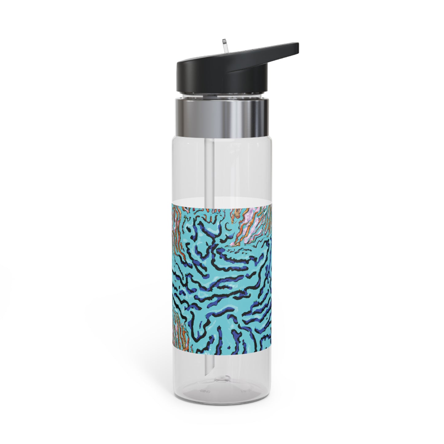 Tropical 20oz Tritan Sport Water Bottle - Leakproof, Lightweight, BPA-Free / Wild Coral, Turquoise
