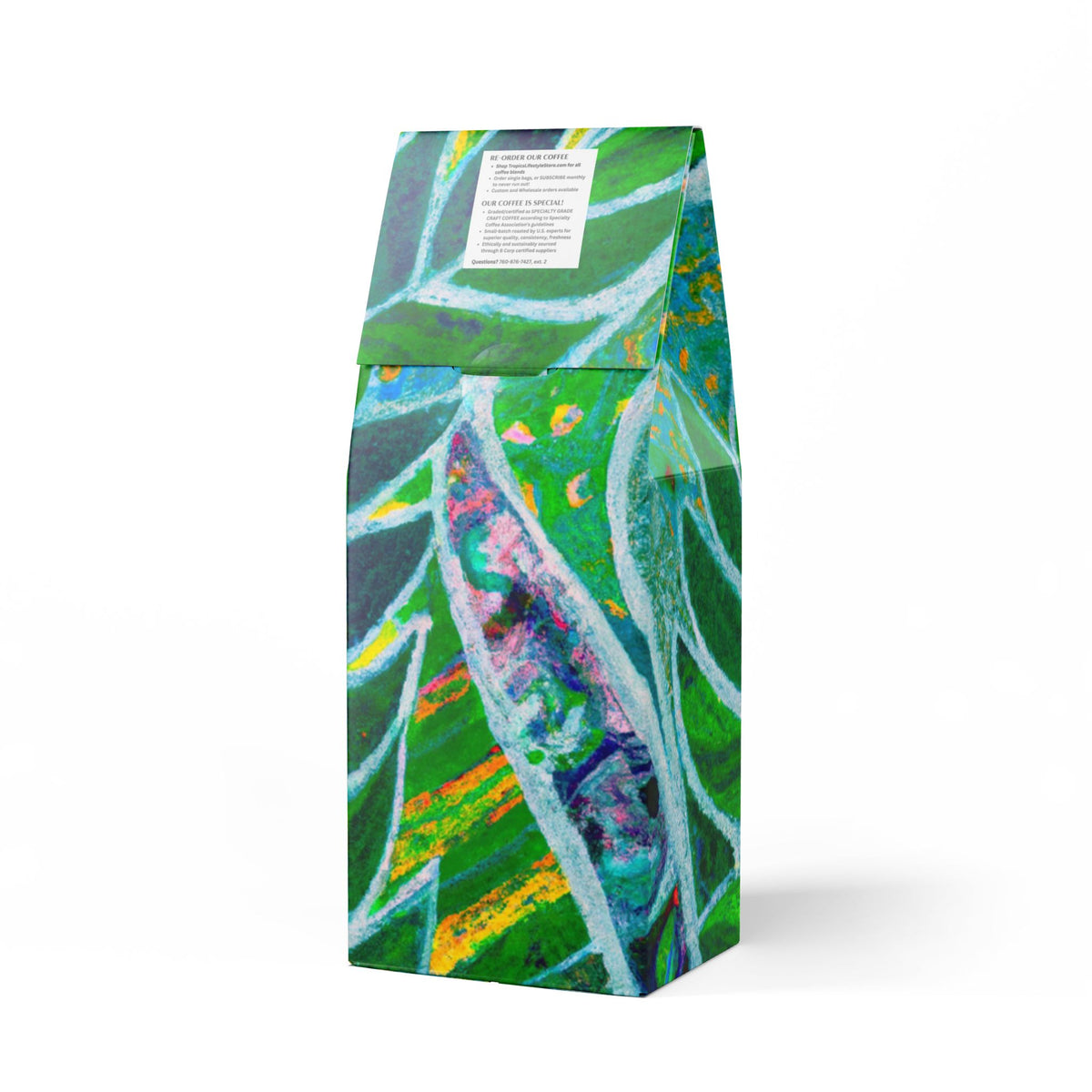 Rainforest Mist™ Single Origin DECAF (Medium Roast), Specialty Grade Craft Coffee / Amazon Whimsy, Green