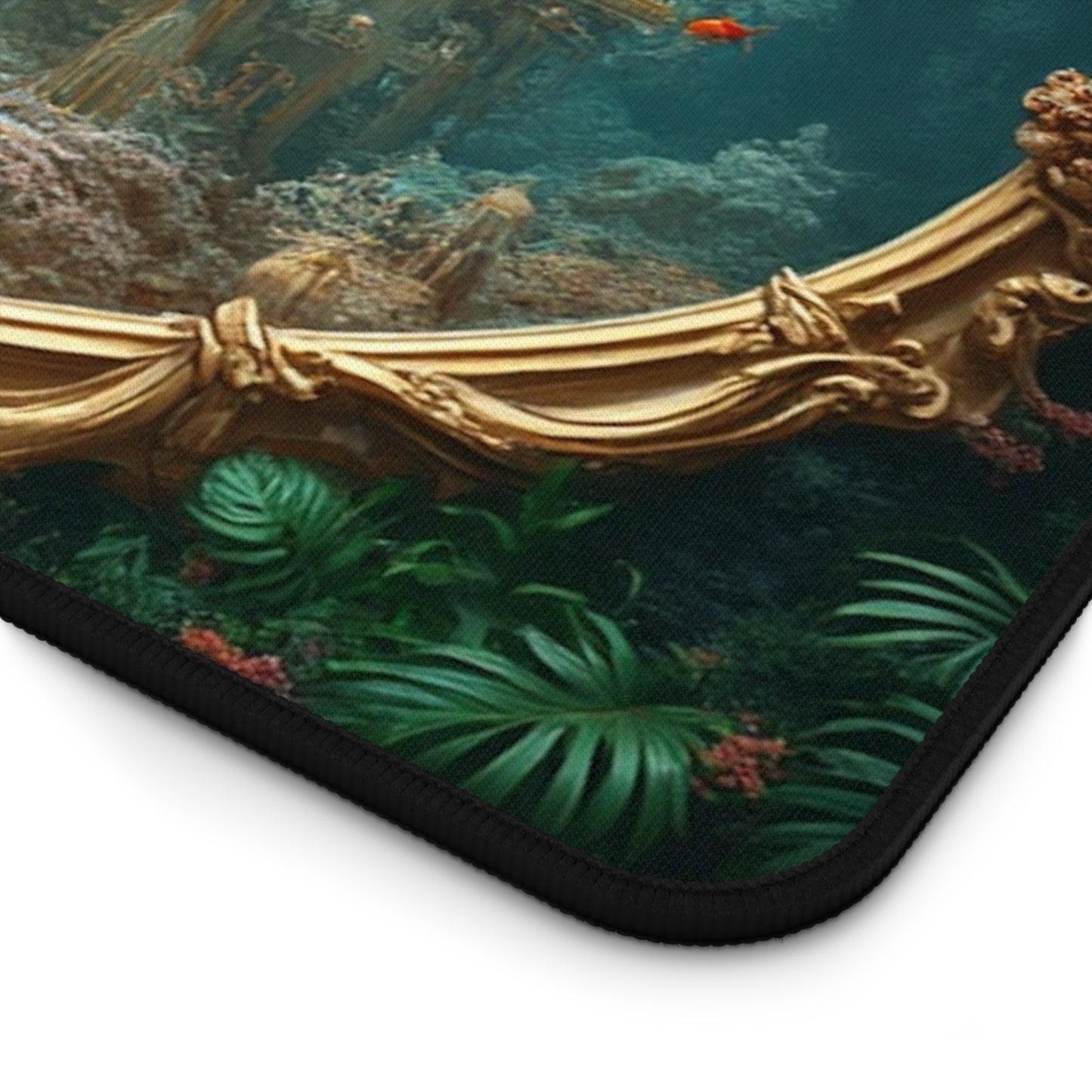 Tropical Desk Mat, 3 Sizes - Perfect for Home Office / Mermaid Palace, Aegean Sea
