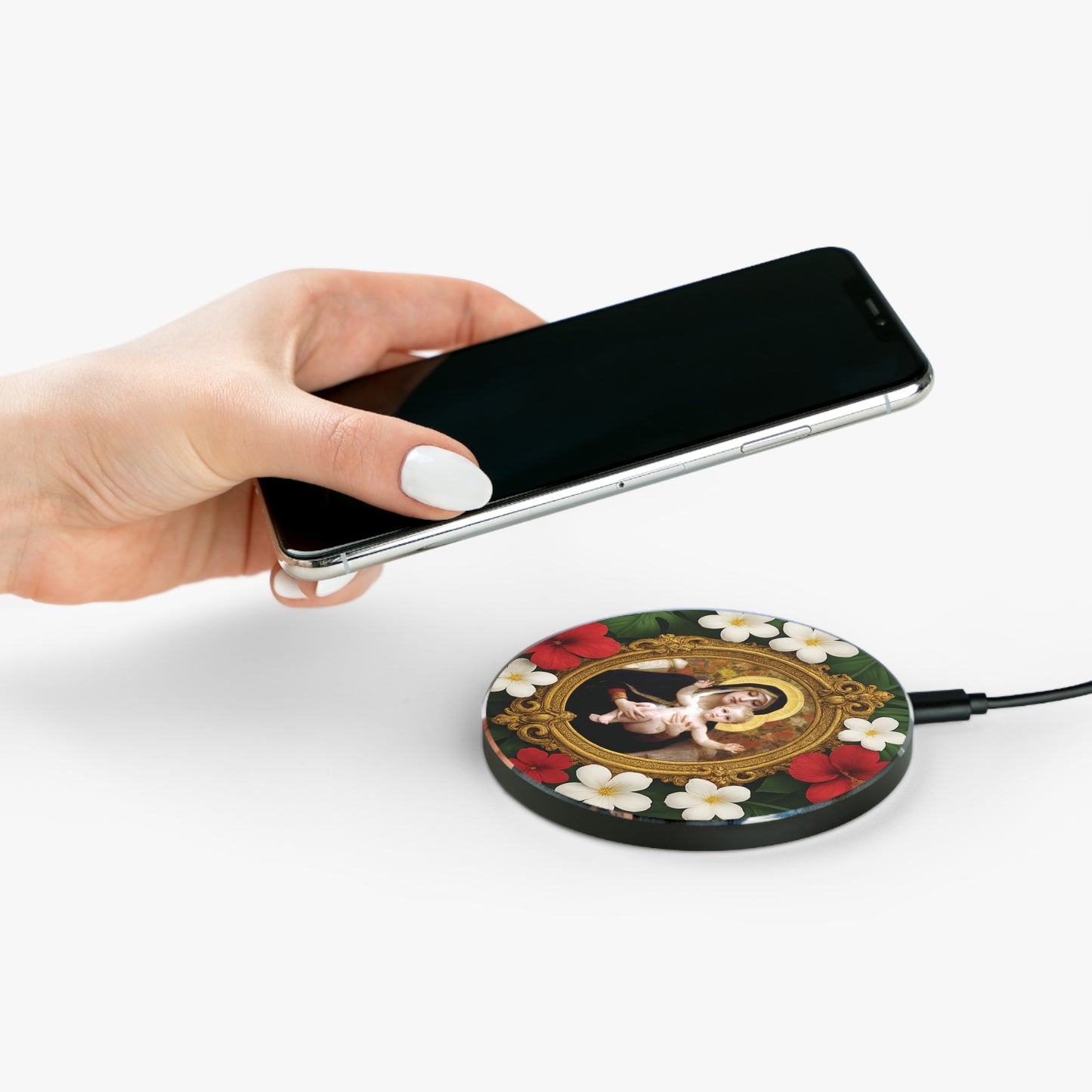 Religious Wireless Charger - Virgin of the Lilies
