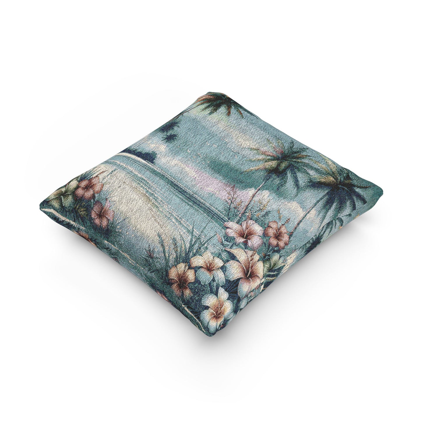 Woven Pillow, 17"W x 18"L ~ Morning Beach