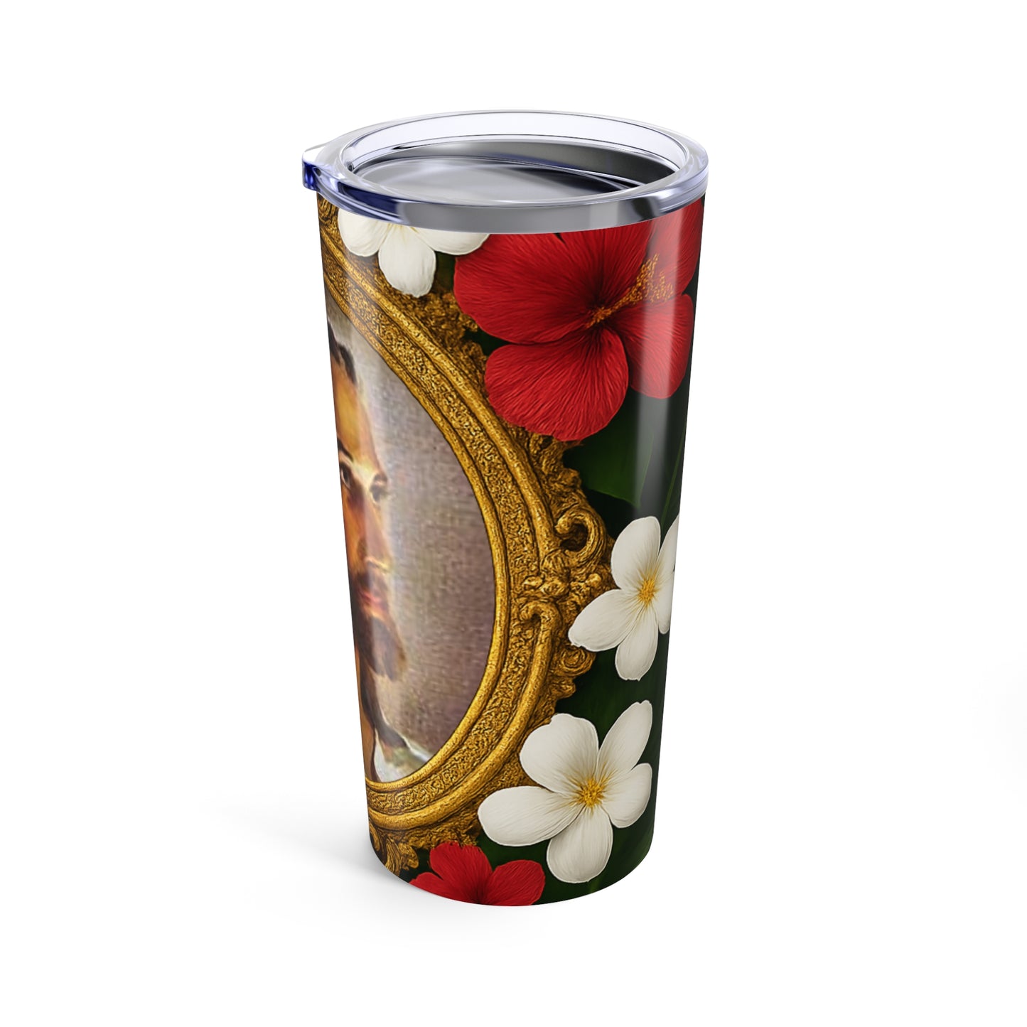 Religious 20oz Tropical Glossy Tumbler - "Head of Christ" Jesus Portrait