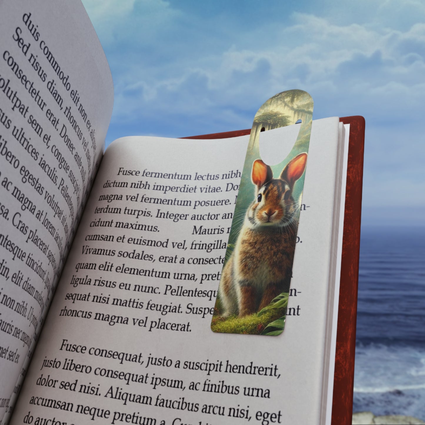 Tropical Bookmark - Aluminum, Sumatran Rabbit