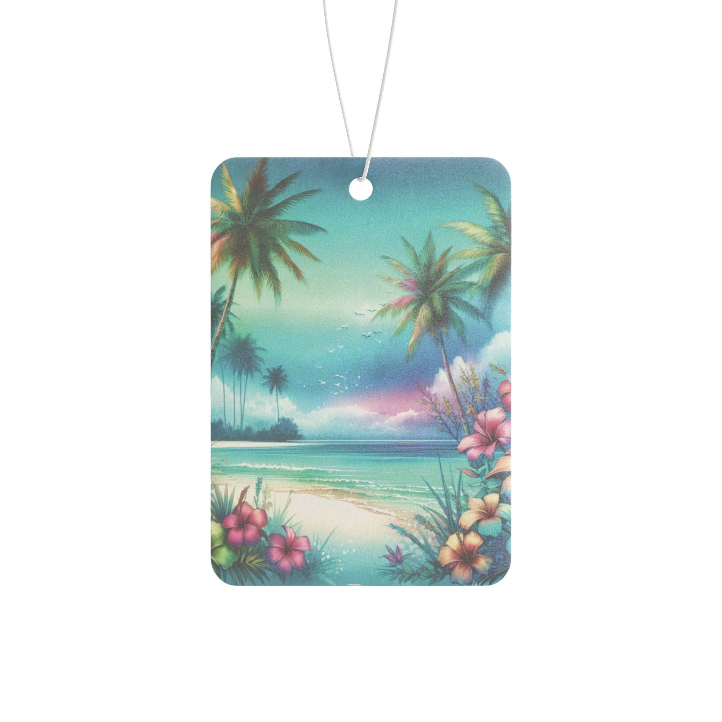 Morning Beach Car Air Freshener - Vibrant Tropical Aromatic Décor
