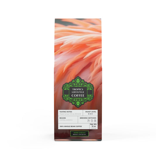 Palm Harvest™ Blend (Medium Roast) Specialty Grade Craft Coffee / Flamingo Feathers
