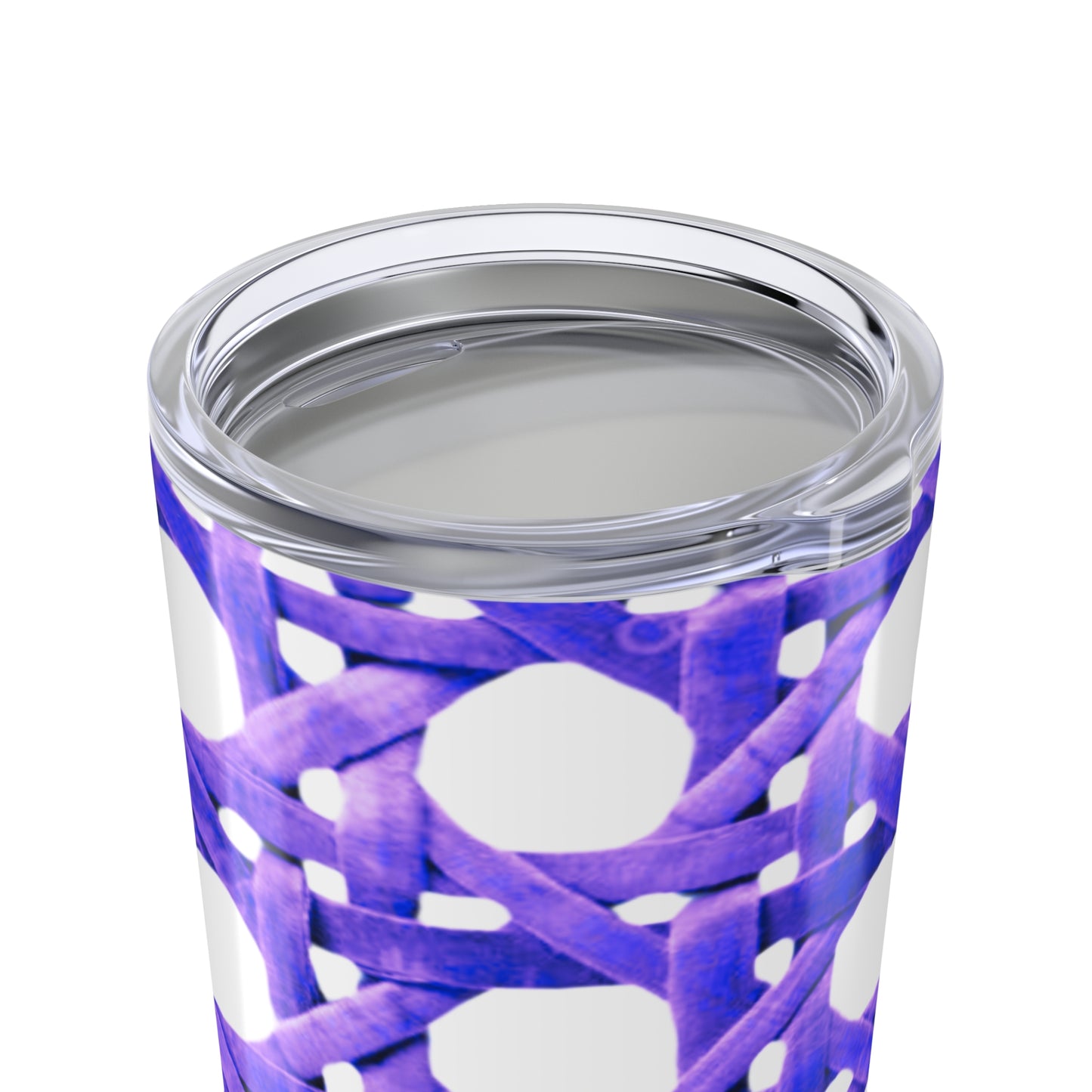 20oz Tropical Glossy Tumbler, Stainless Steel / Purple Wicker