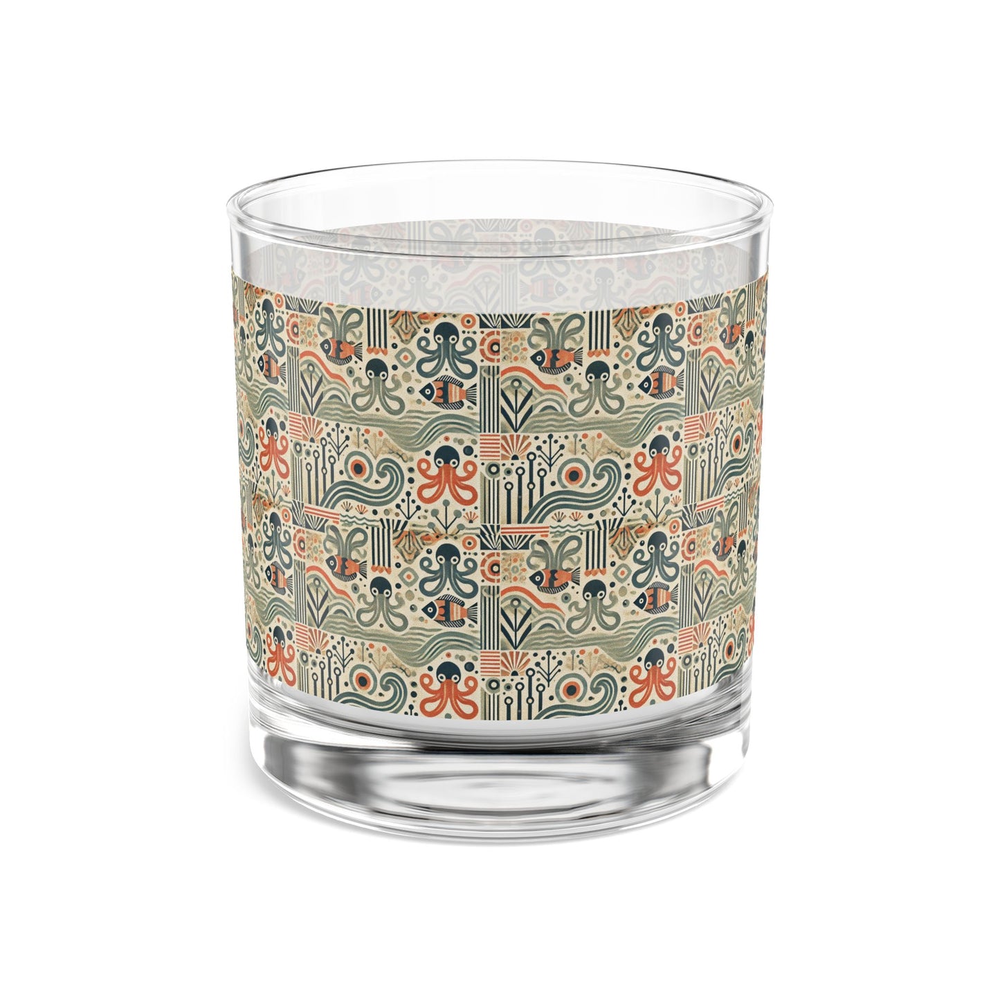 Rocks Glass, 10oz - Mid-Century Octopus