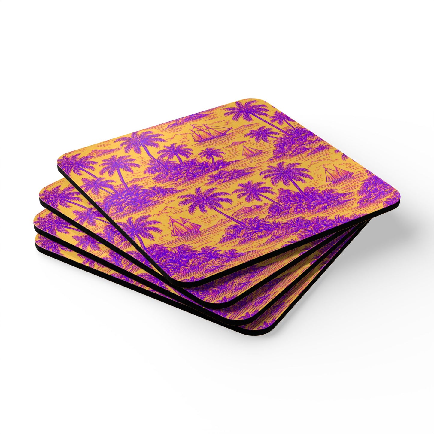 Coaster Set - Faraway Toile/Pop