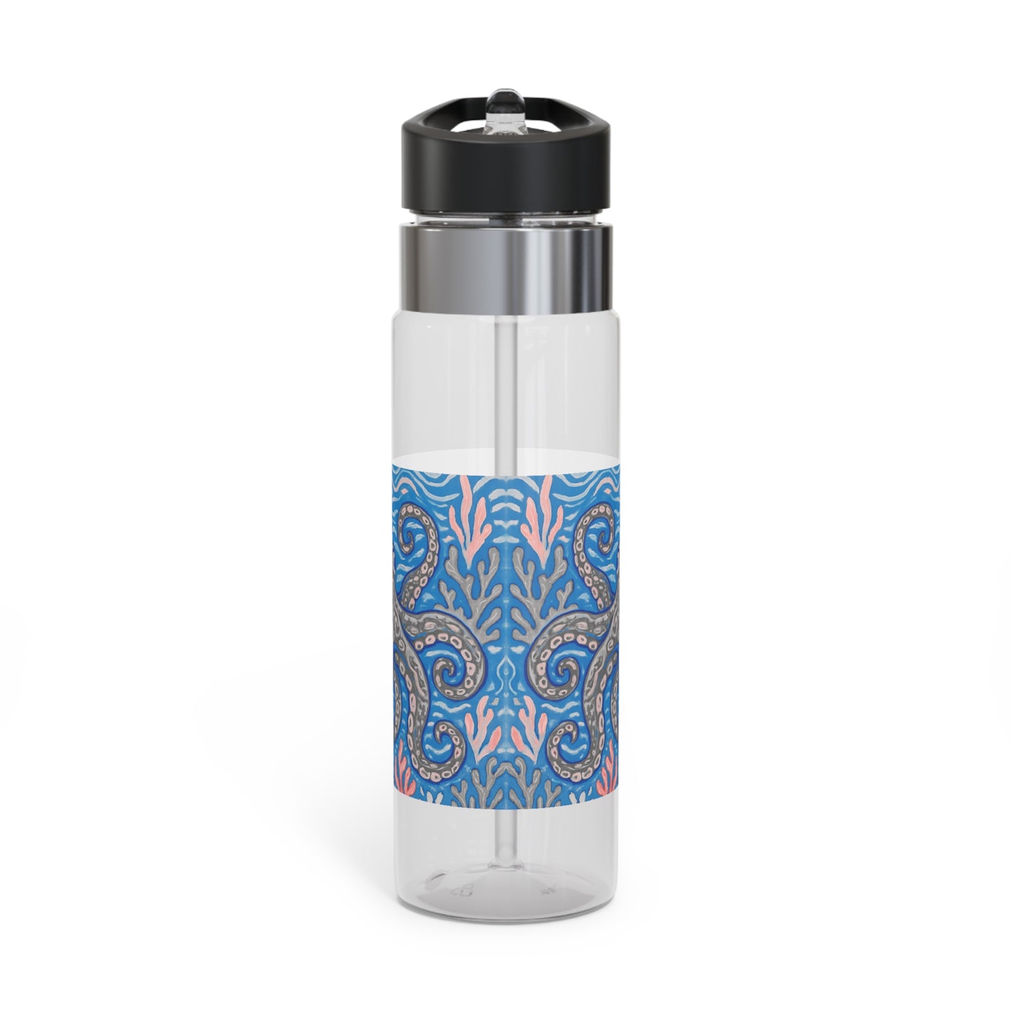 Tropical 20oz Tritan Sport Water Bottle - Leakproof, Lightweight, BPA-Free / Kraken Joe, Slate