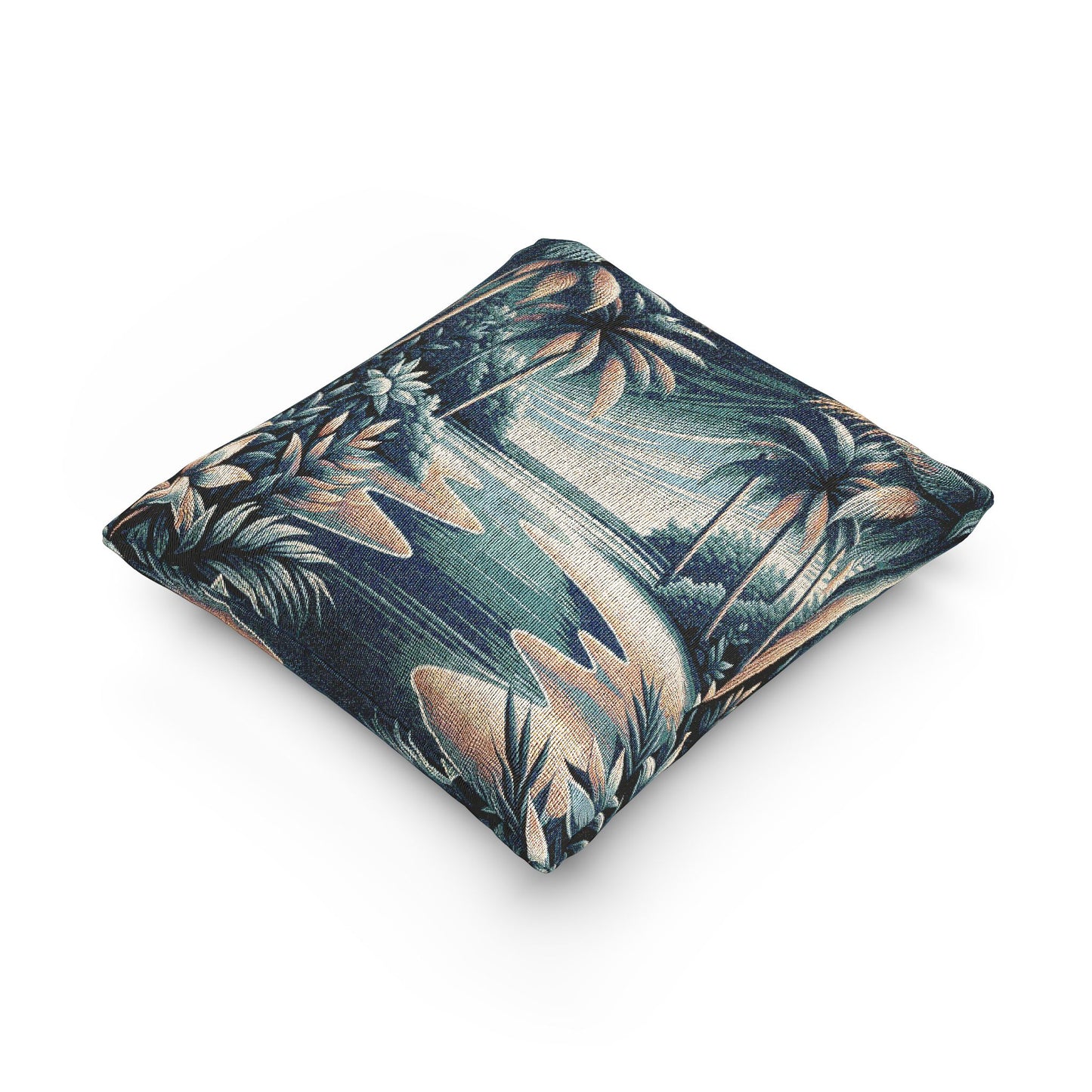 Woven Pillow, 17"W x 18"L - Beach Blues