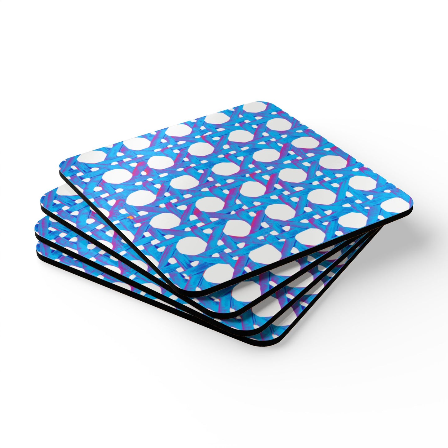 Coaster Set - Turquoise Pop Beach Chair Wicker