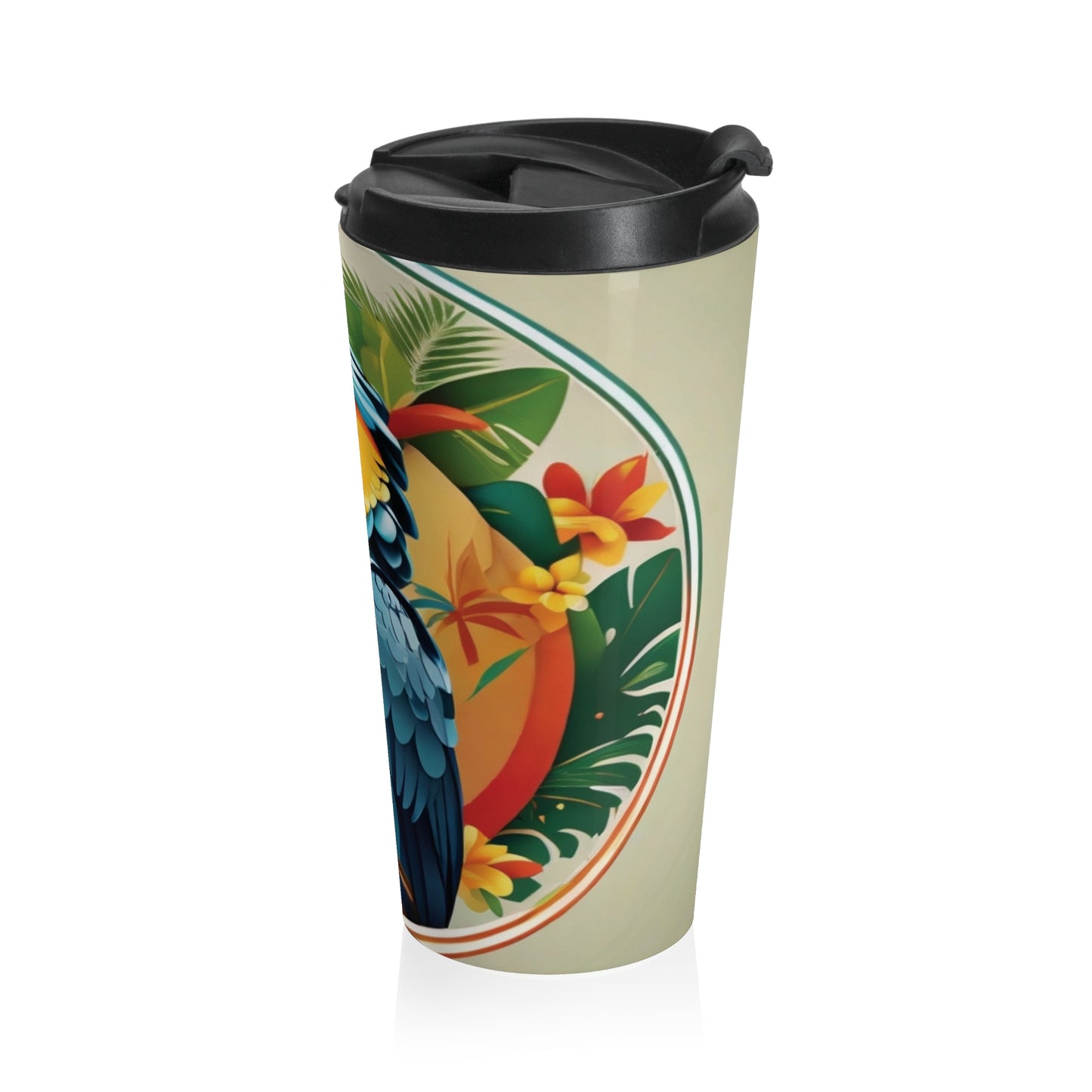 15 oz. Stainless Steel Travel Mug / Parrot Koko